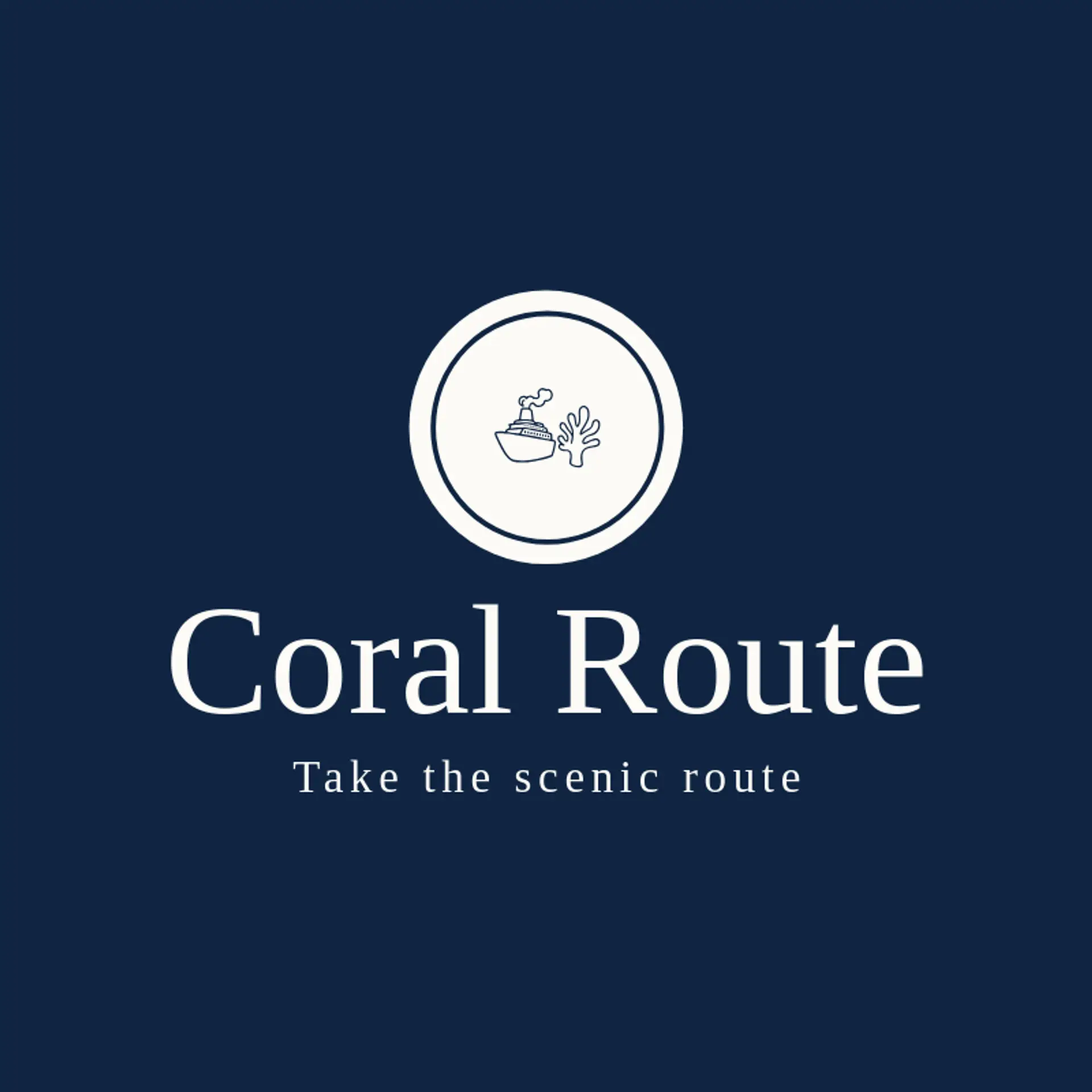 Coral Route logo for cruise ship