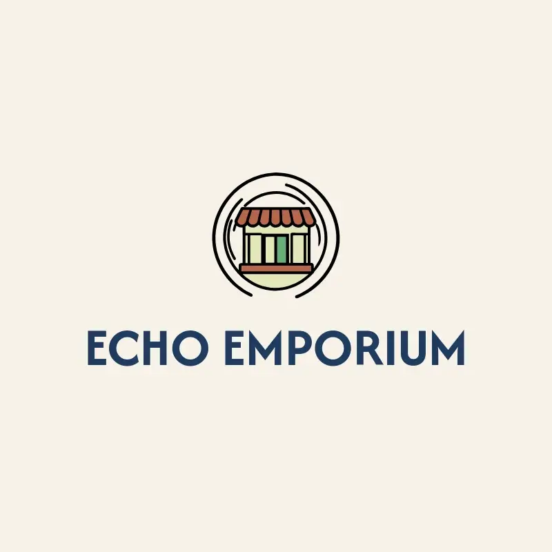 Echo Emporium logo, a collectibles shop name idea