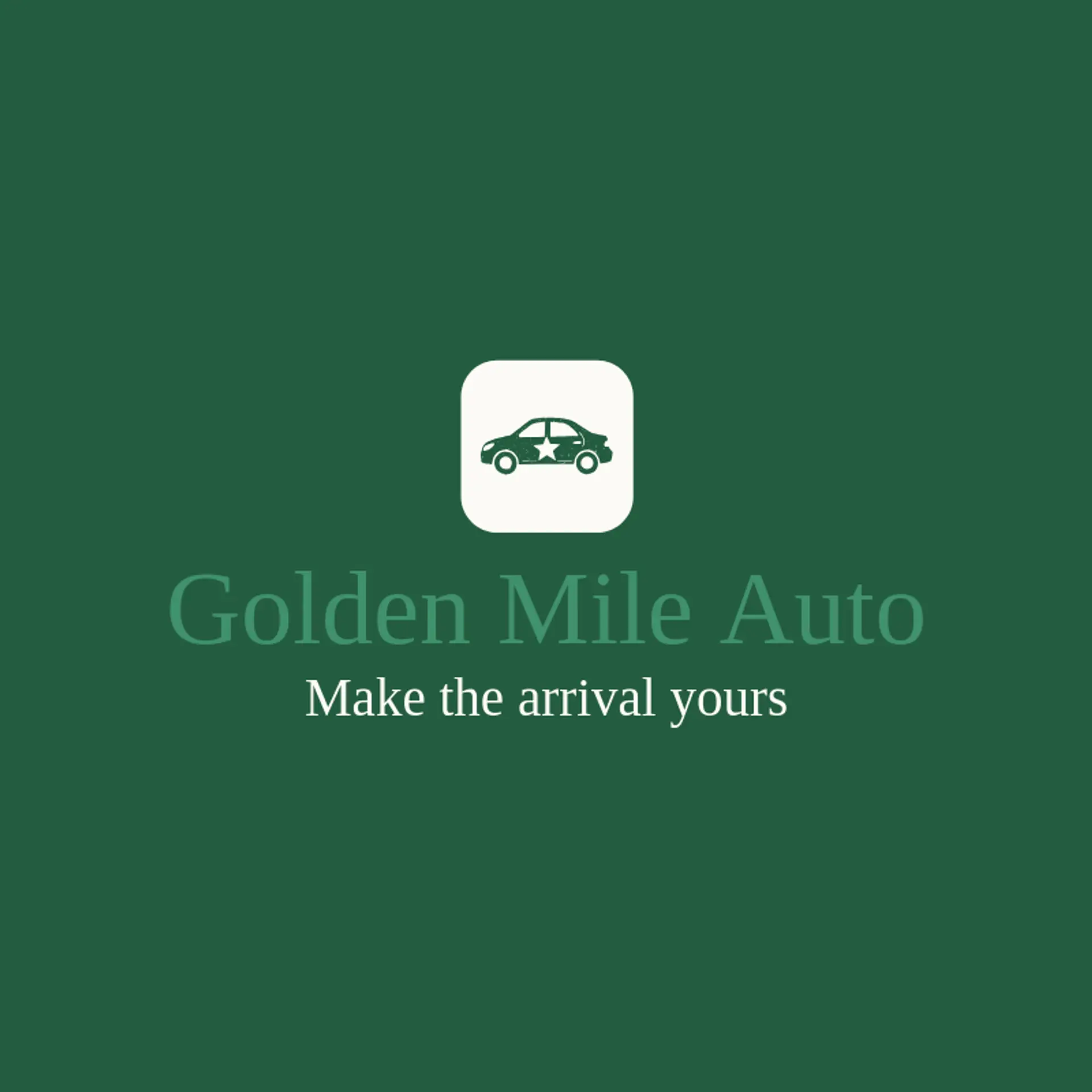 Golden Mile Auto logo for sedan
