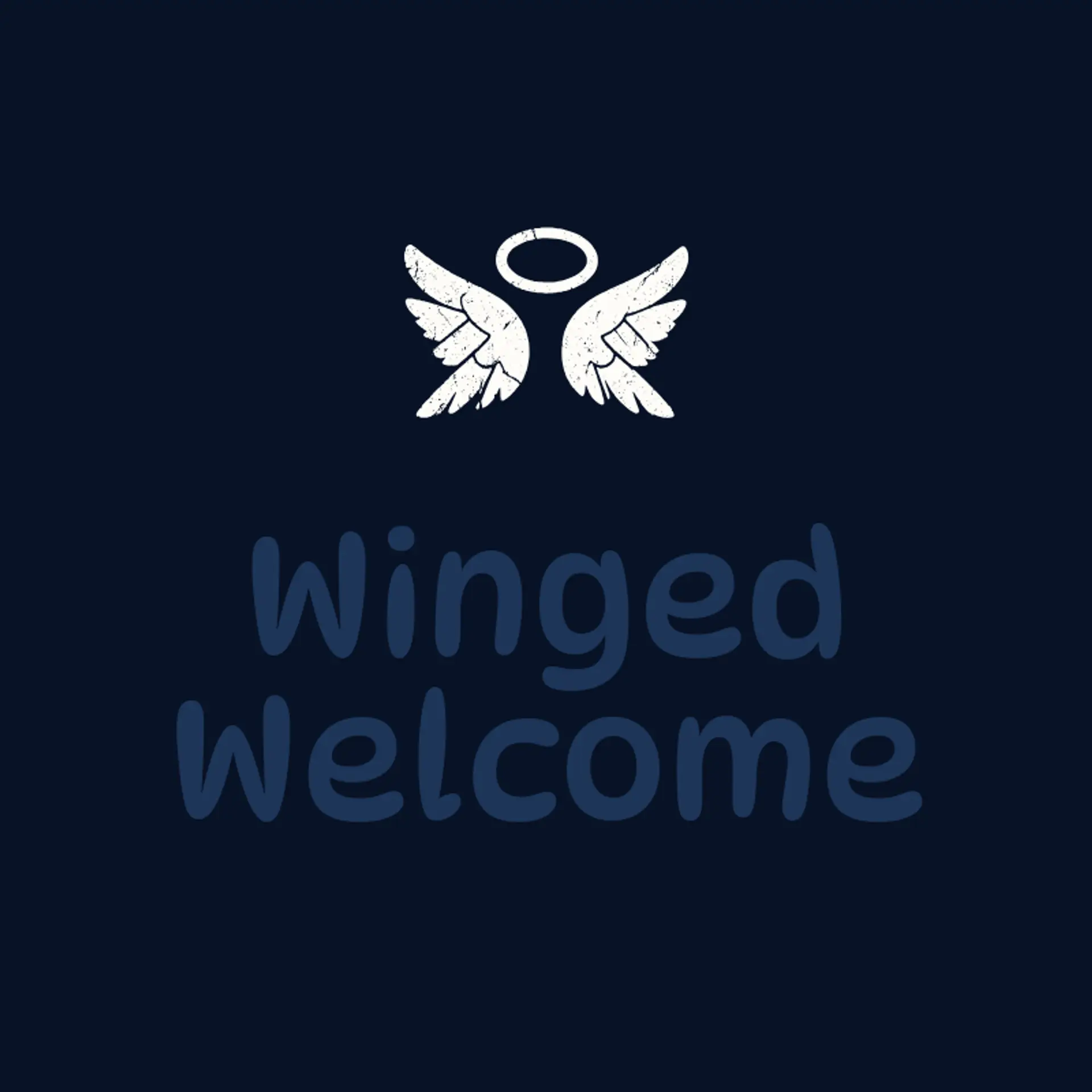 Winged Welcome logo for angel