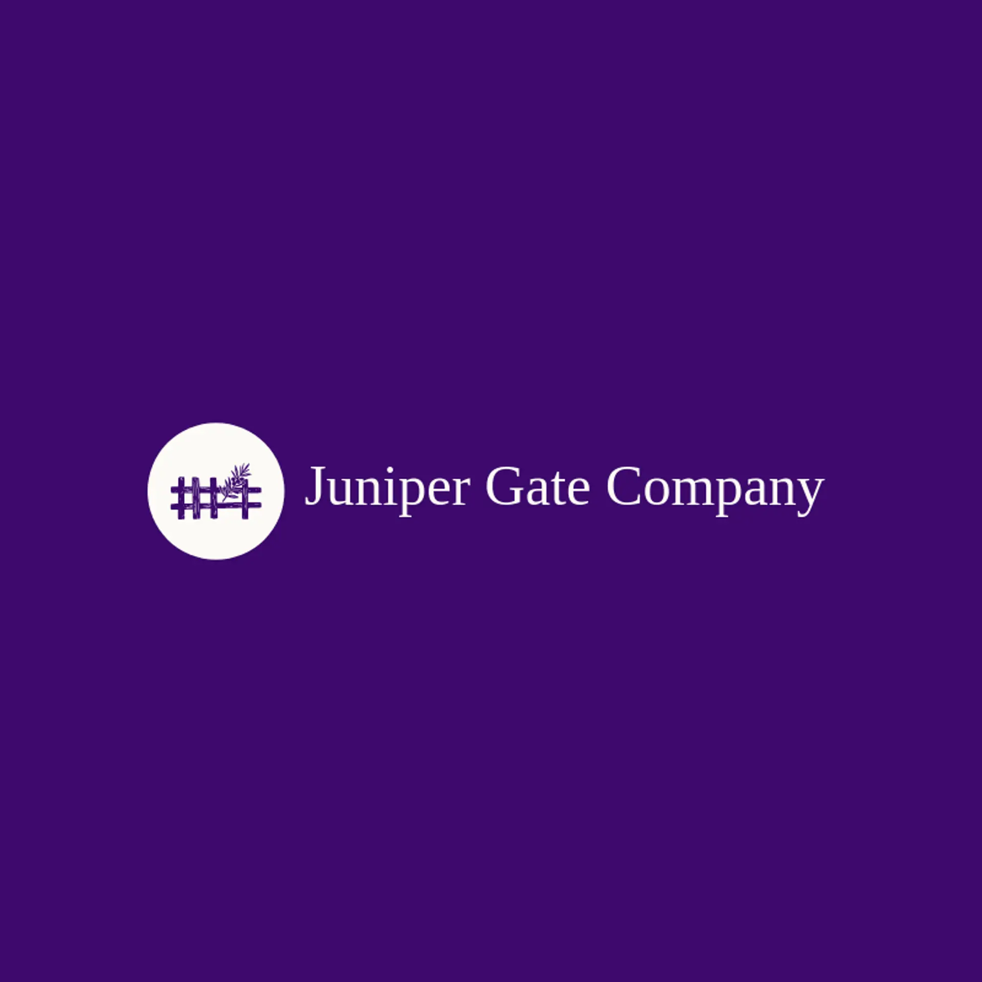 Juniper Gate Company logo for fence