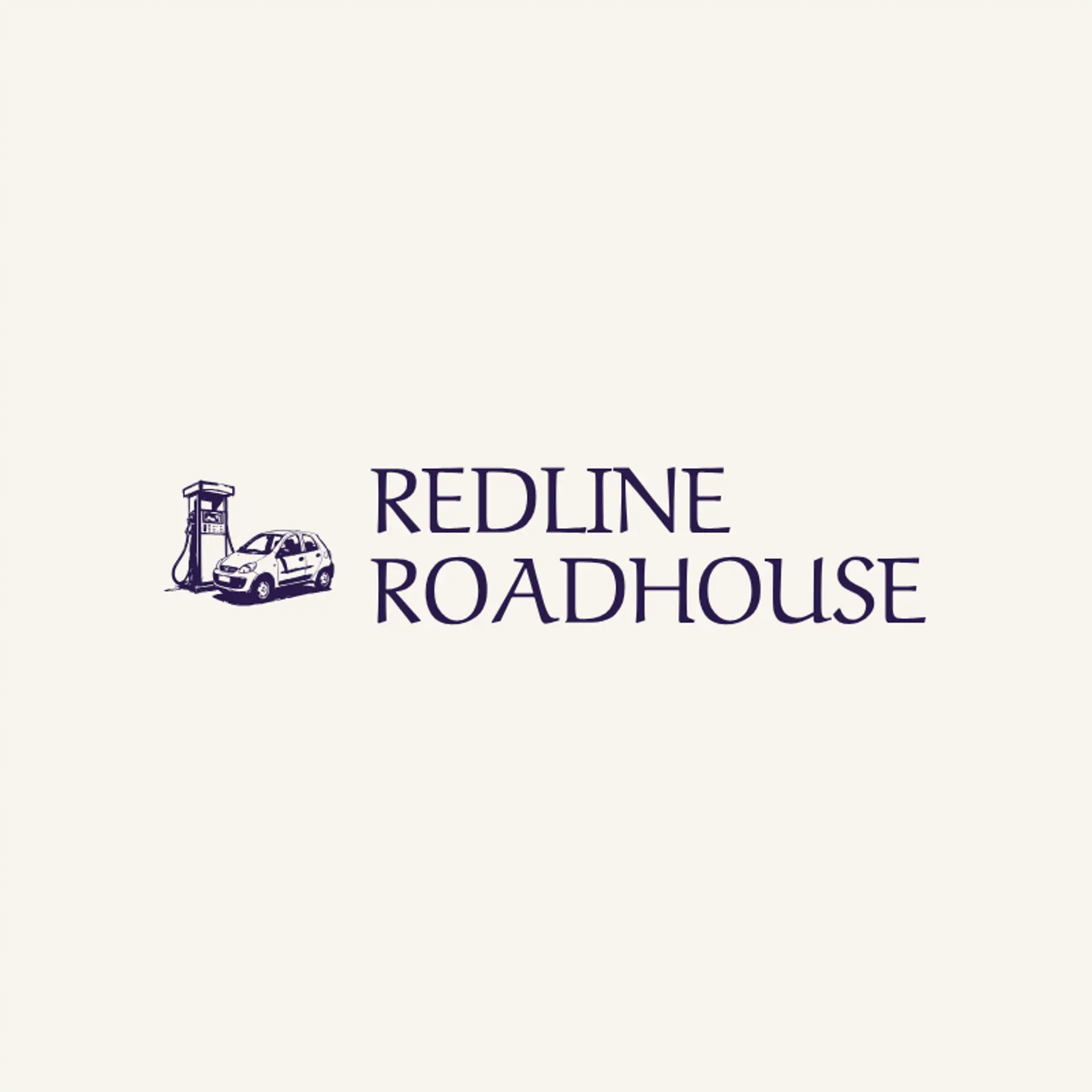 Redline Roadhouse logo for gas station
