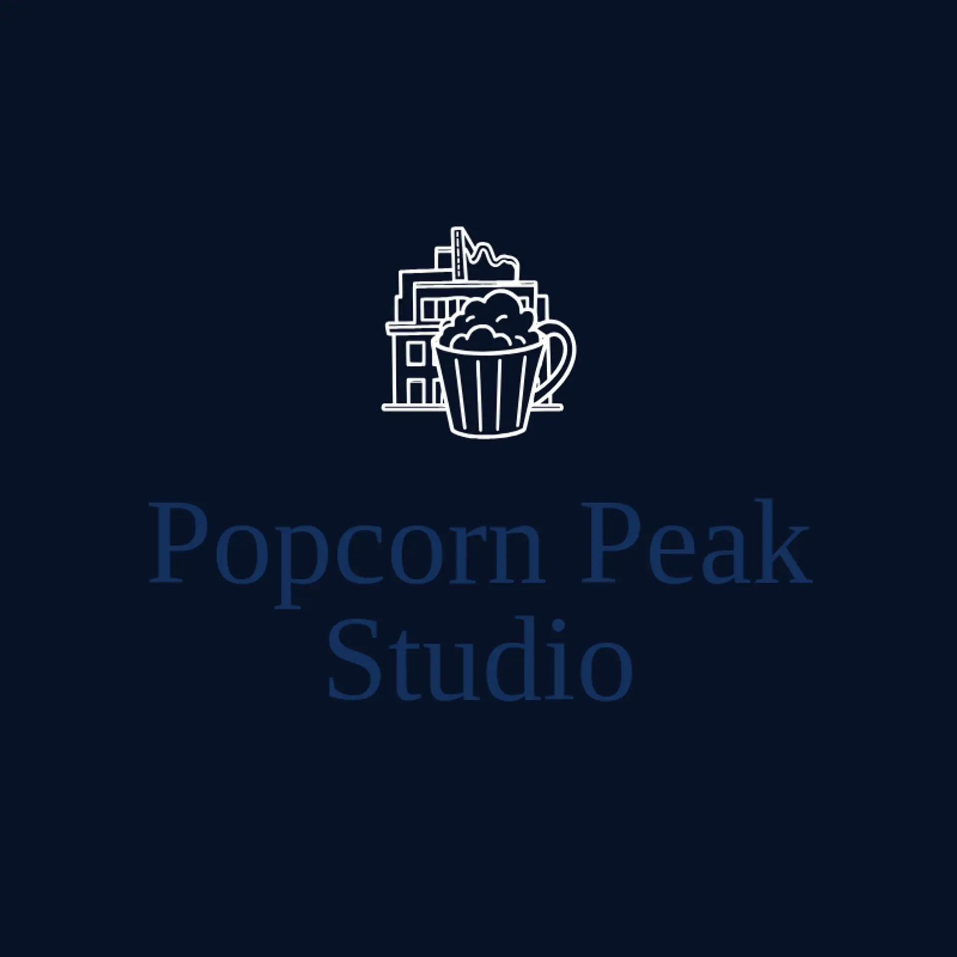 Popcorn Peak Studio logo for movie studio