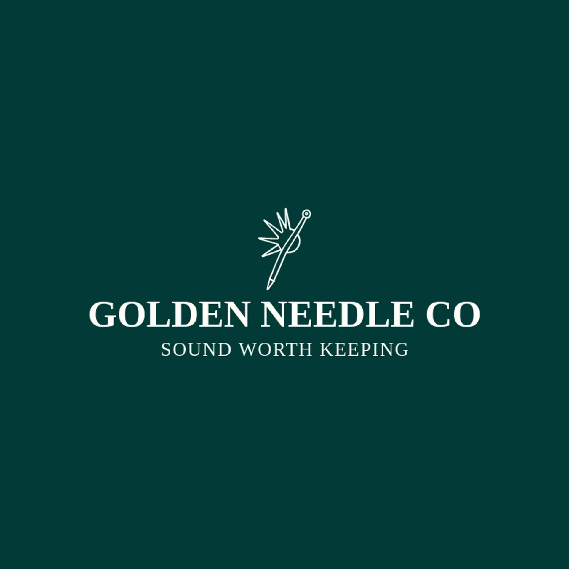 Golden Needle Co logo for vinyl