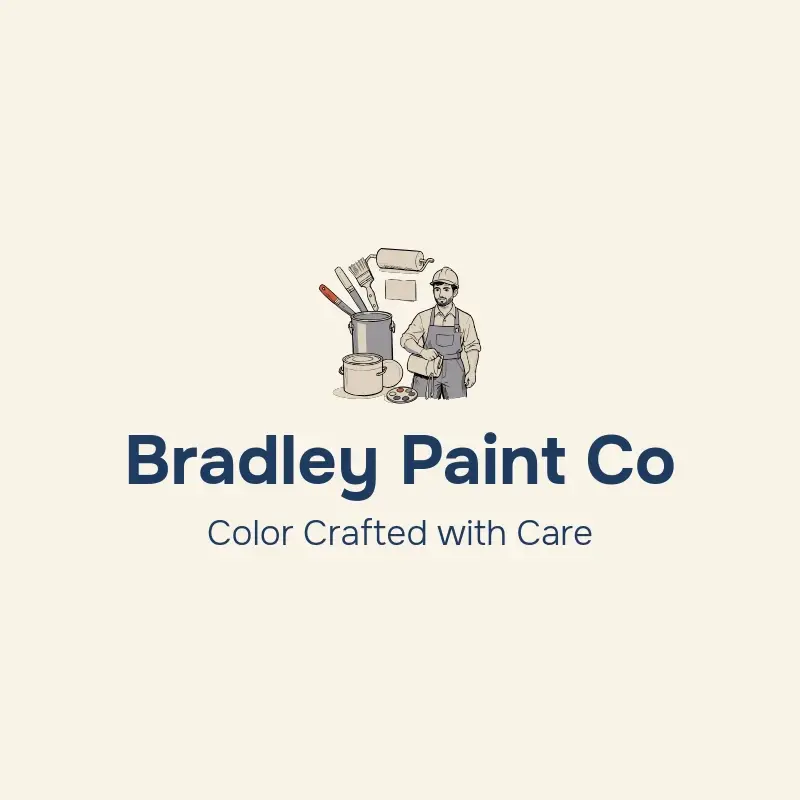 The painting name Bradley Paint Co as a branded logo with a color icon