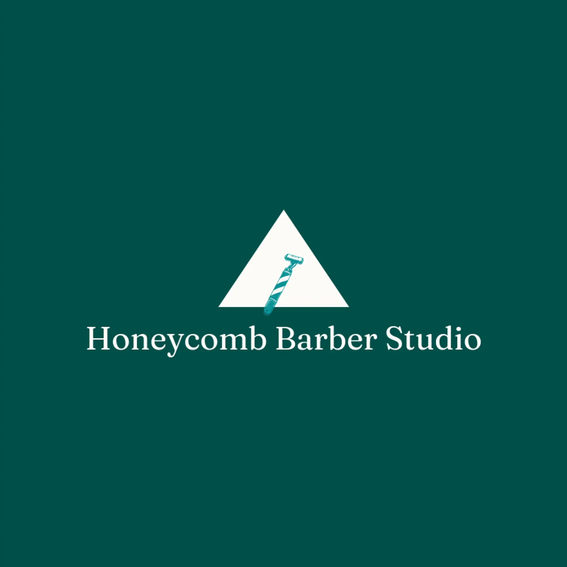 Honeycomb Barber Studio logo for razor