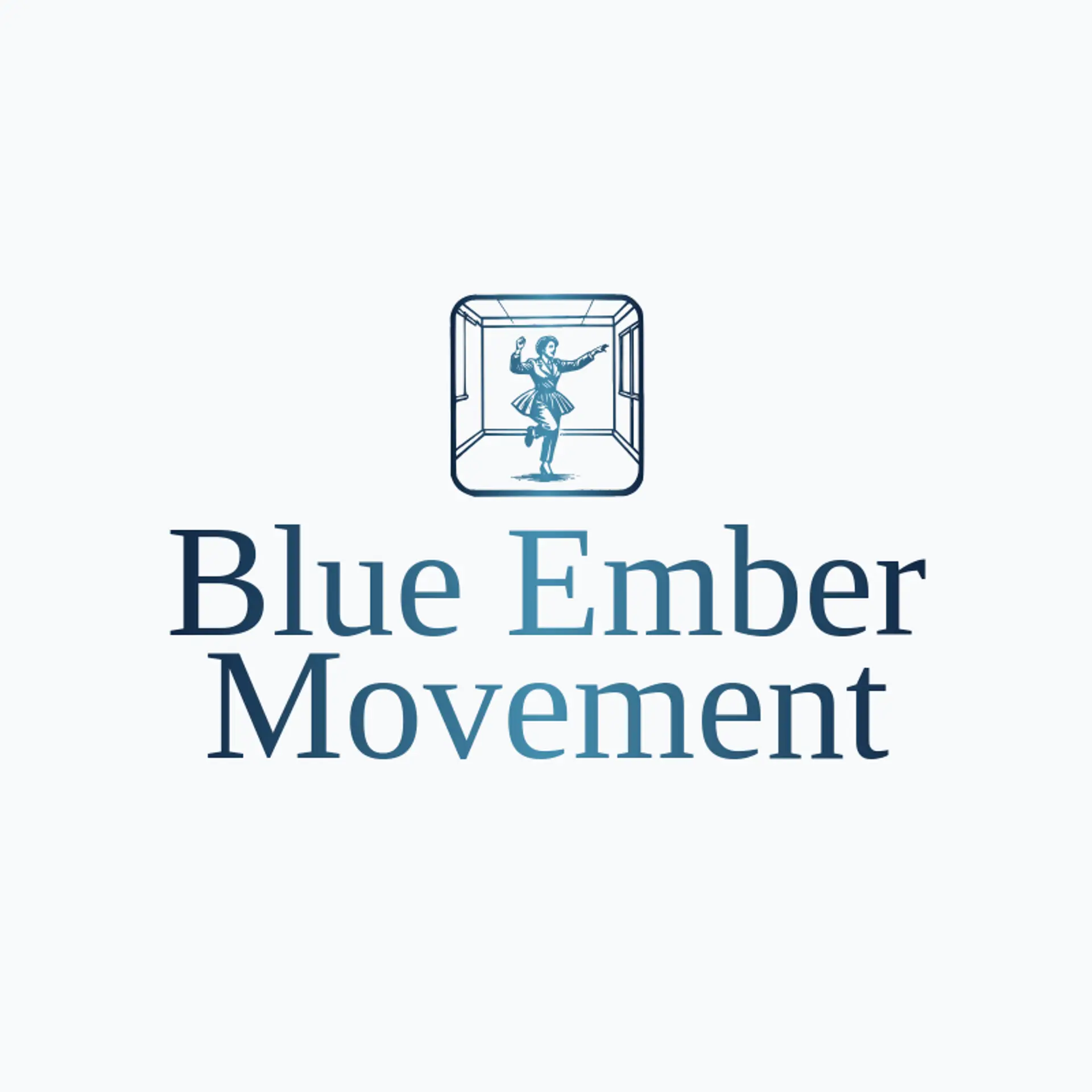 Blue Ember Movement logo for dance studio