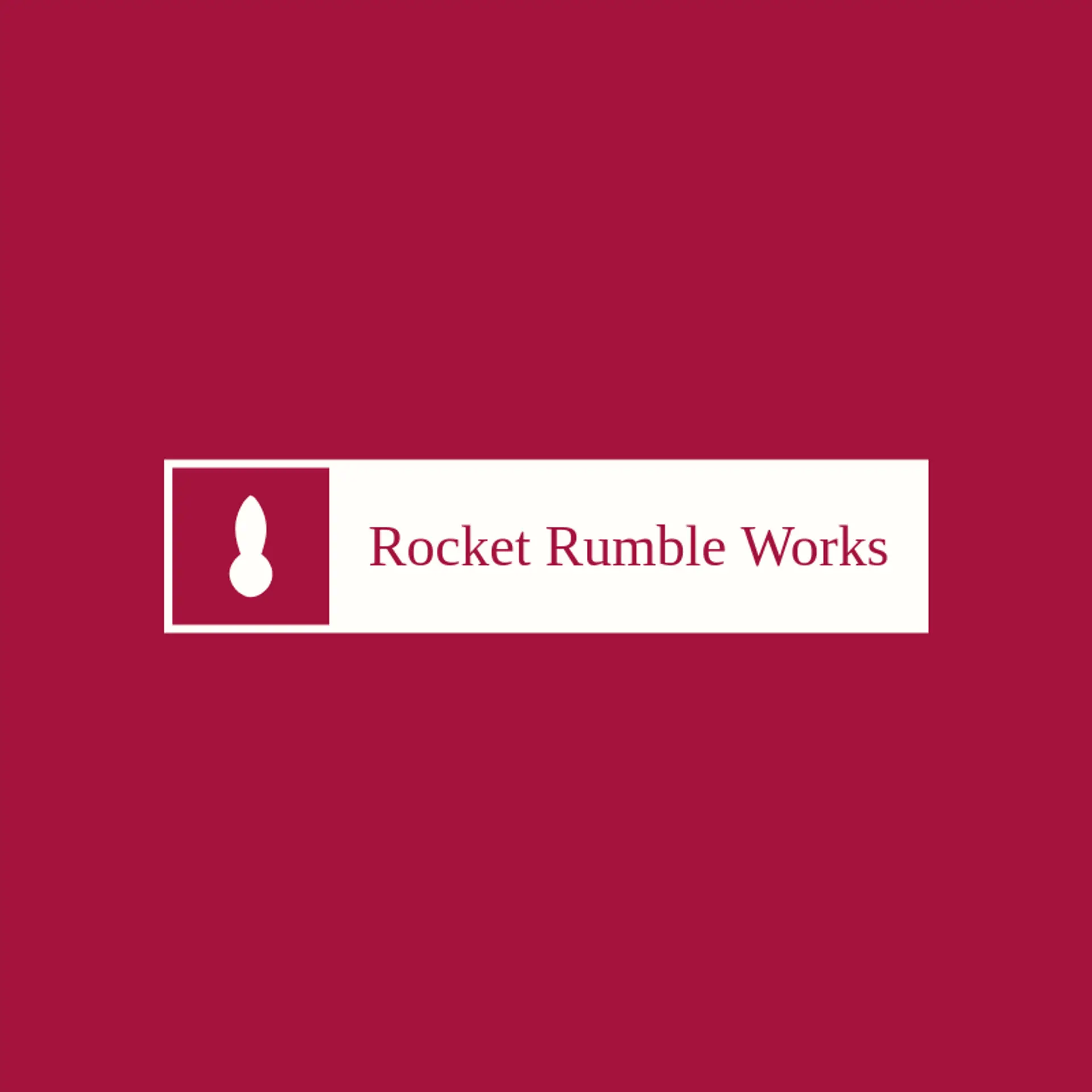 Rocket Rumble Works logo for bomb