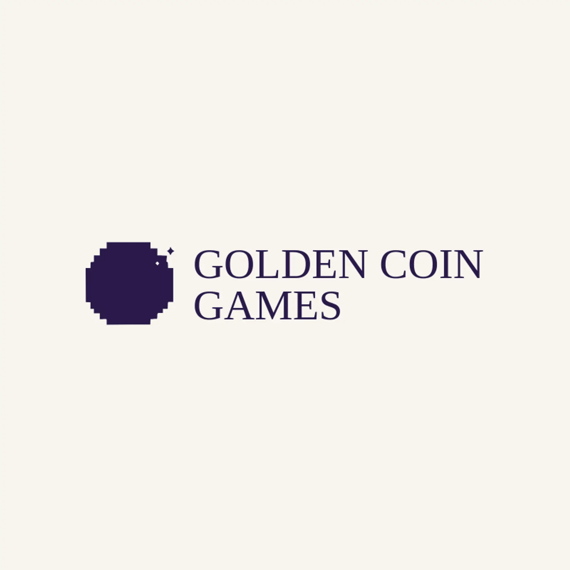 Golden Coin Games logo for pixelated