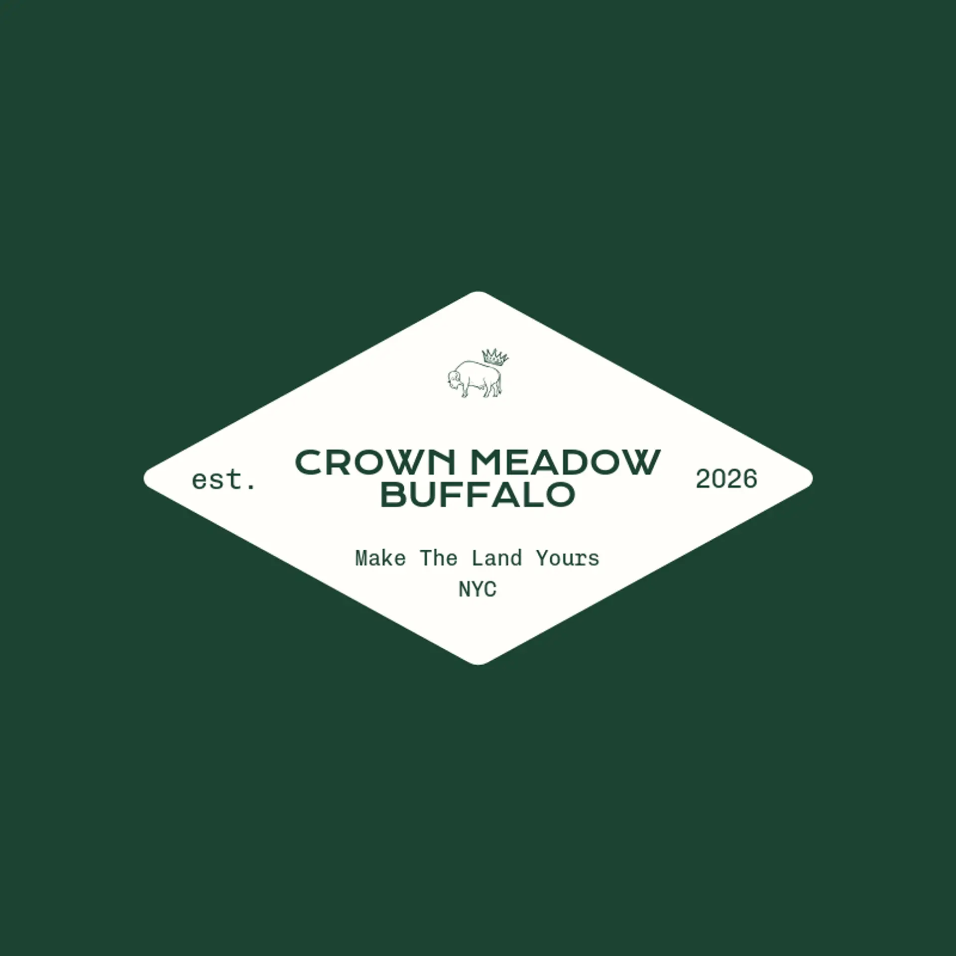 Crown Meadow Buffalo logo for buffalo