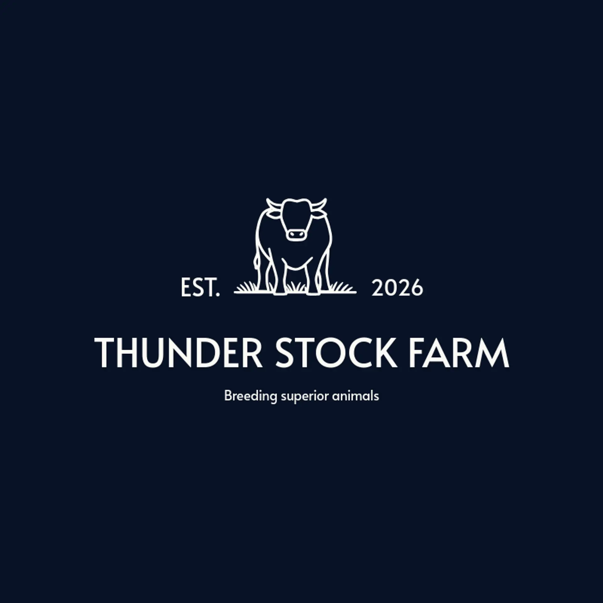 Thunder Stock Farm logo for bull