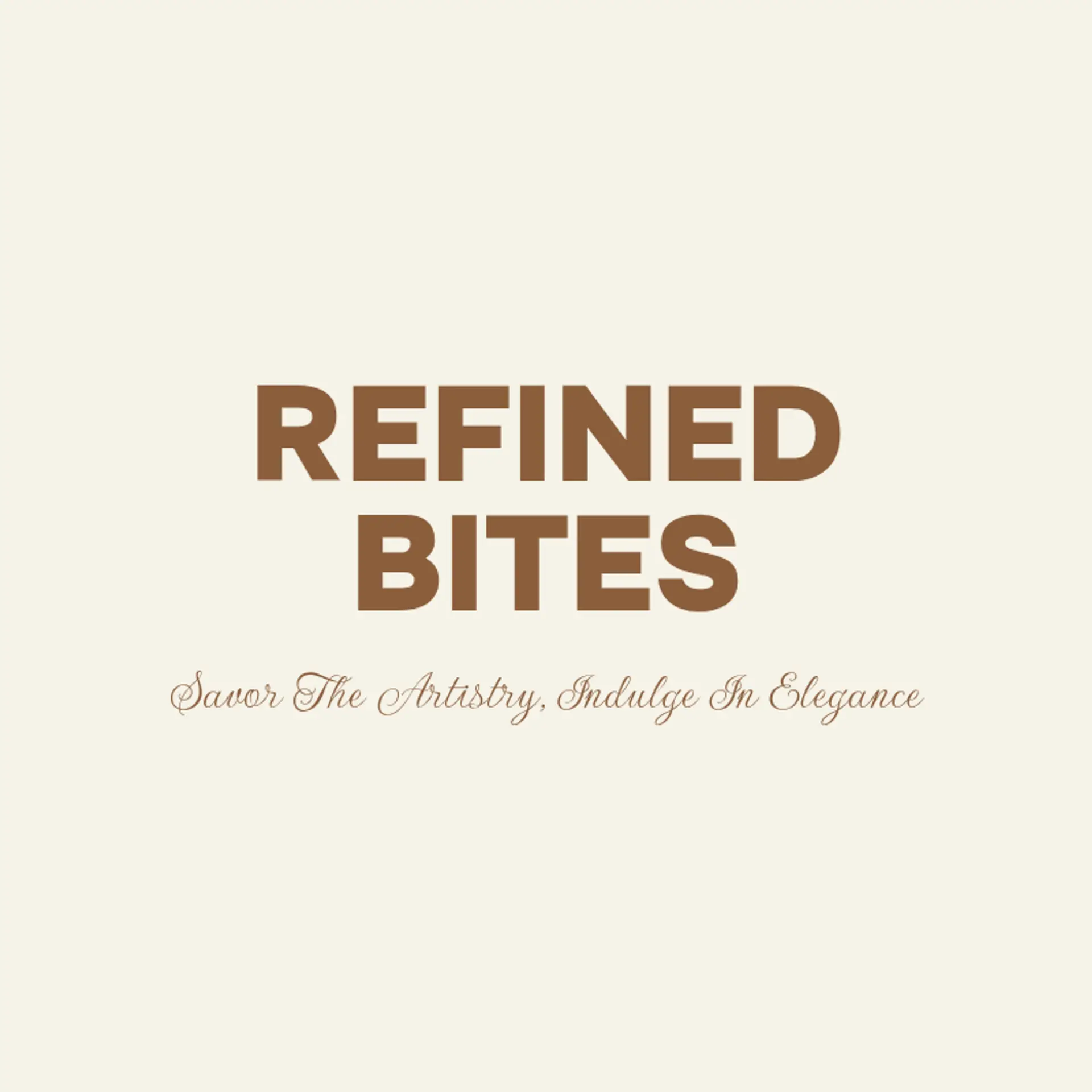 Refined Bites logo for fine dining restaurant