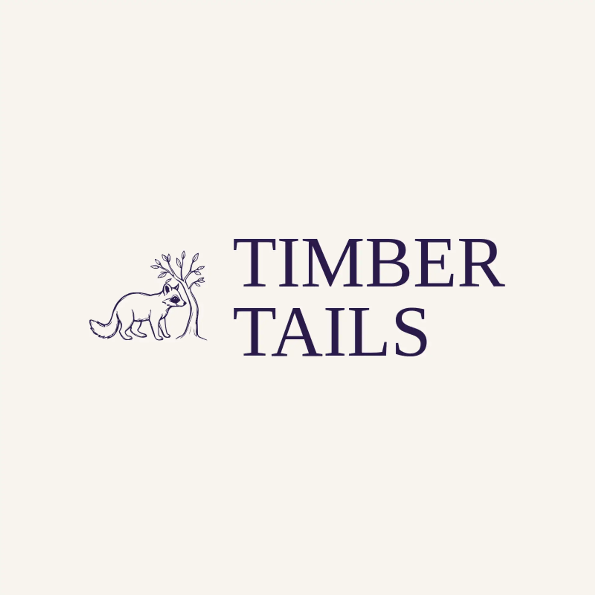 Timber Tails logo for raccoon
