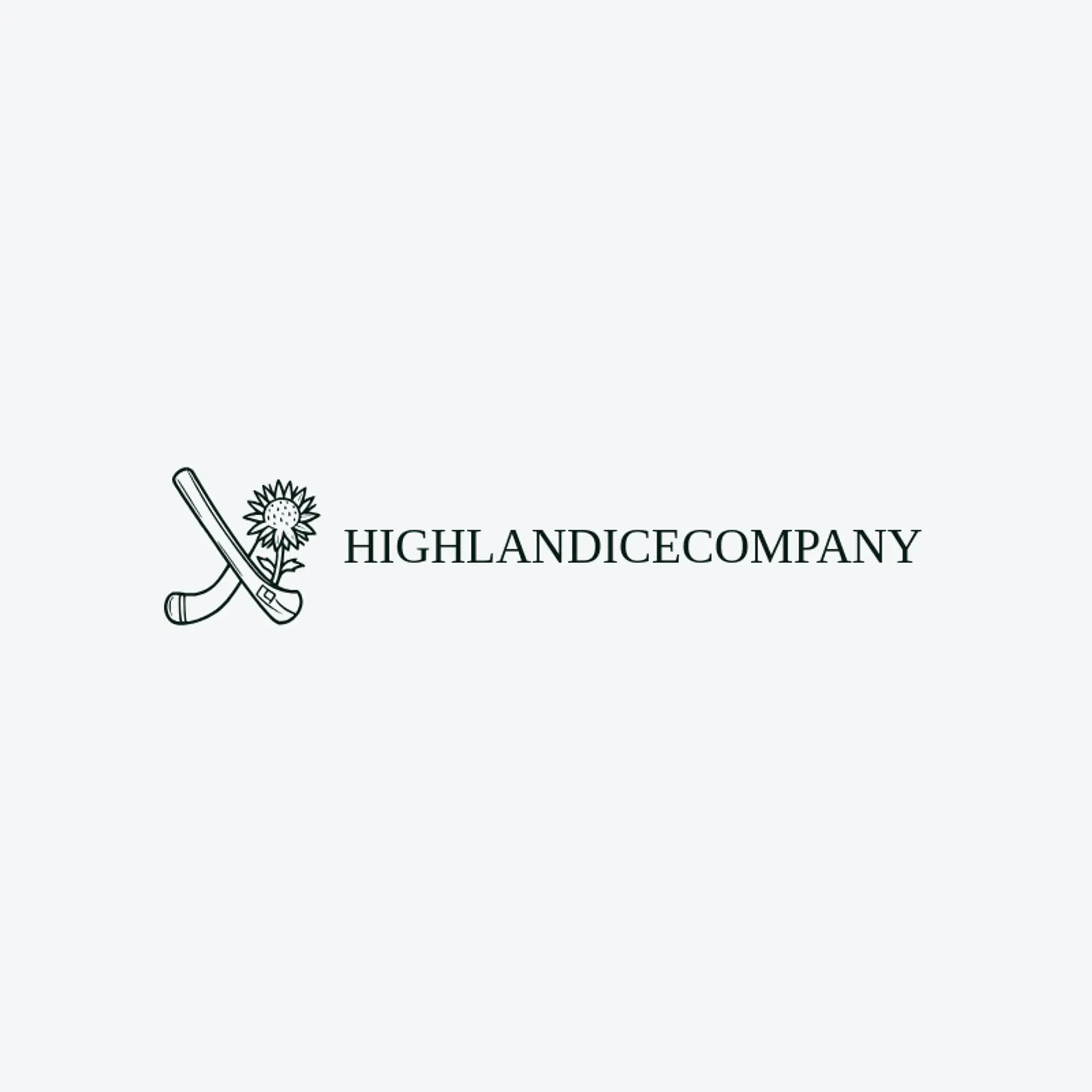 Highland Ice Company logo for hockey stick