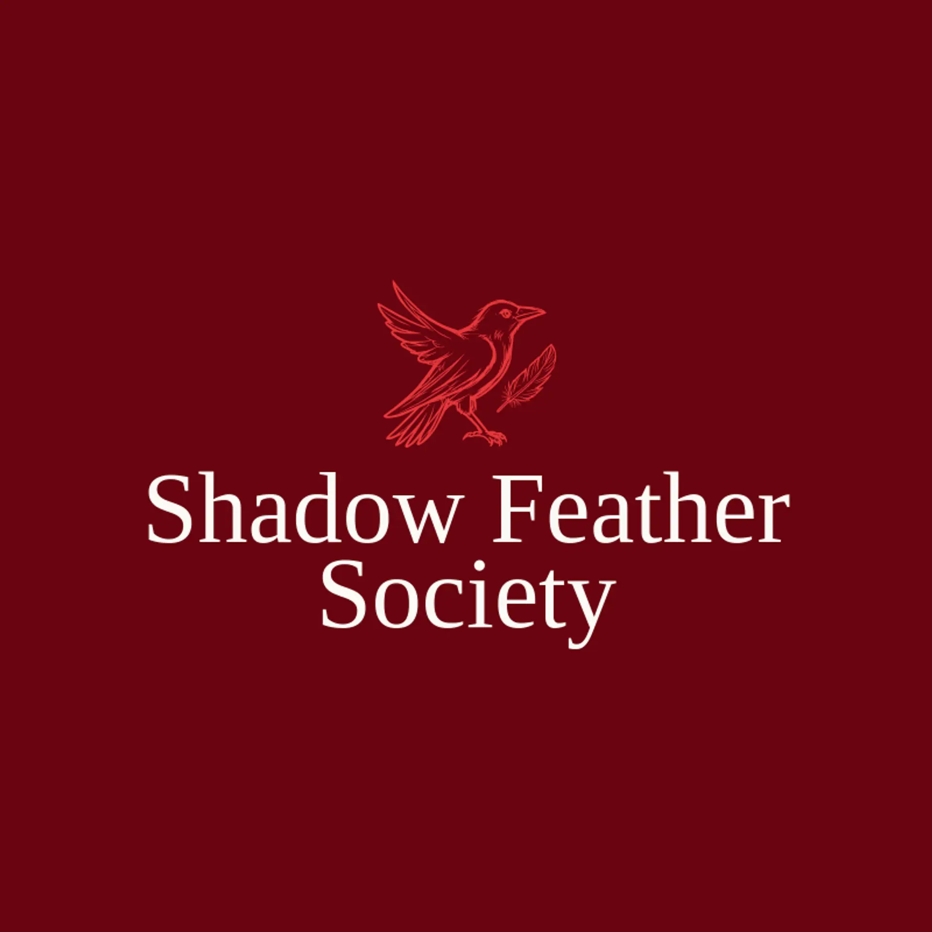 Shadow Feather Society logo for raven