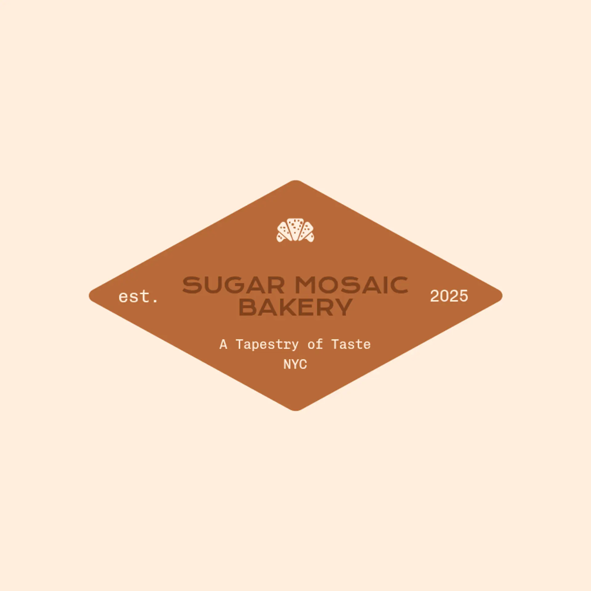 Sugar Mosaic Bakery logo for unique bakery