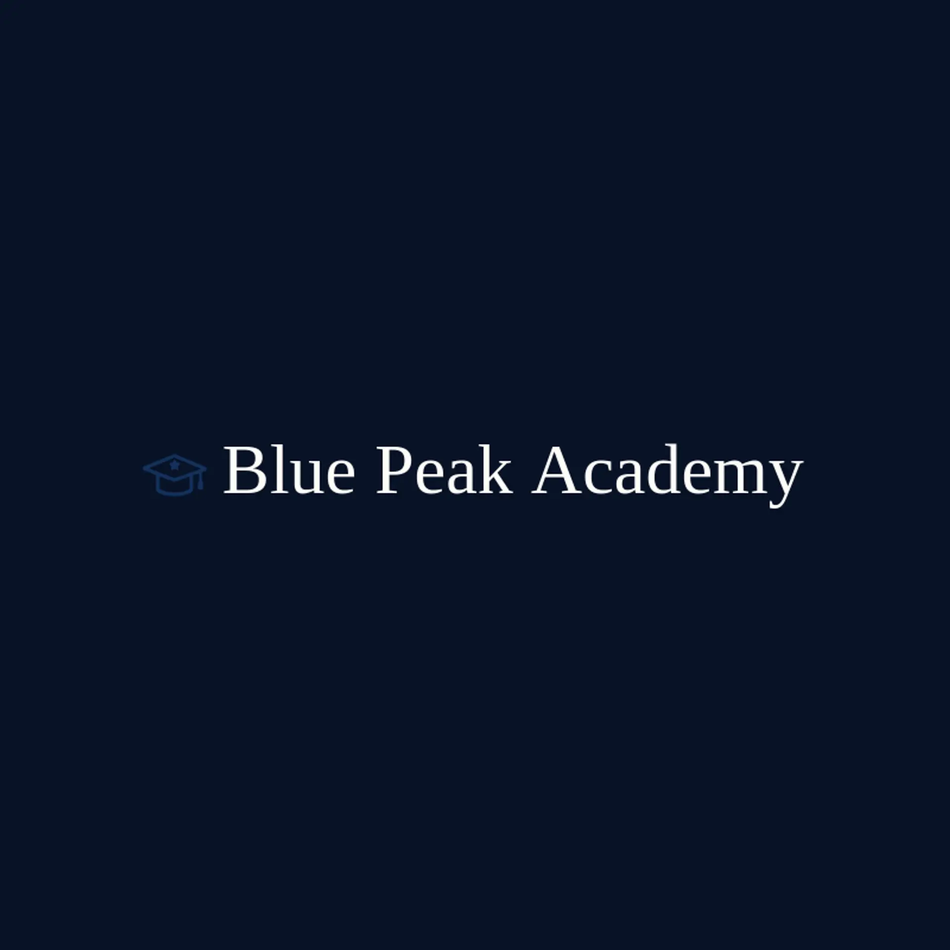 Blue Peak Academy logo for tutoring