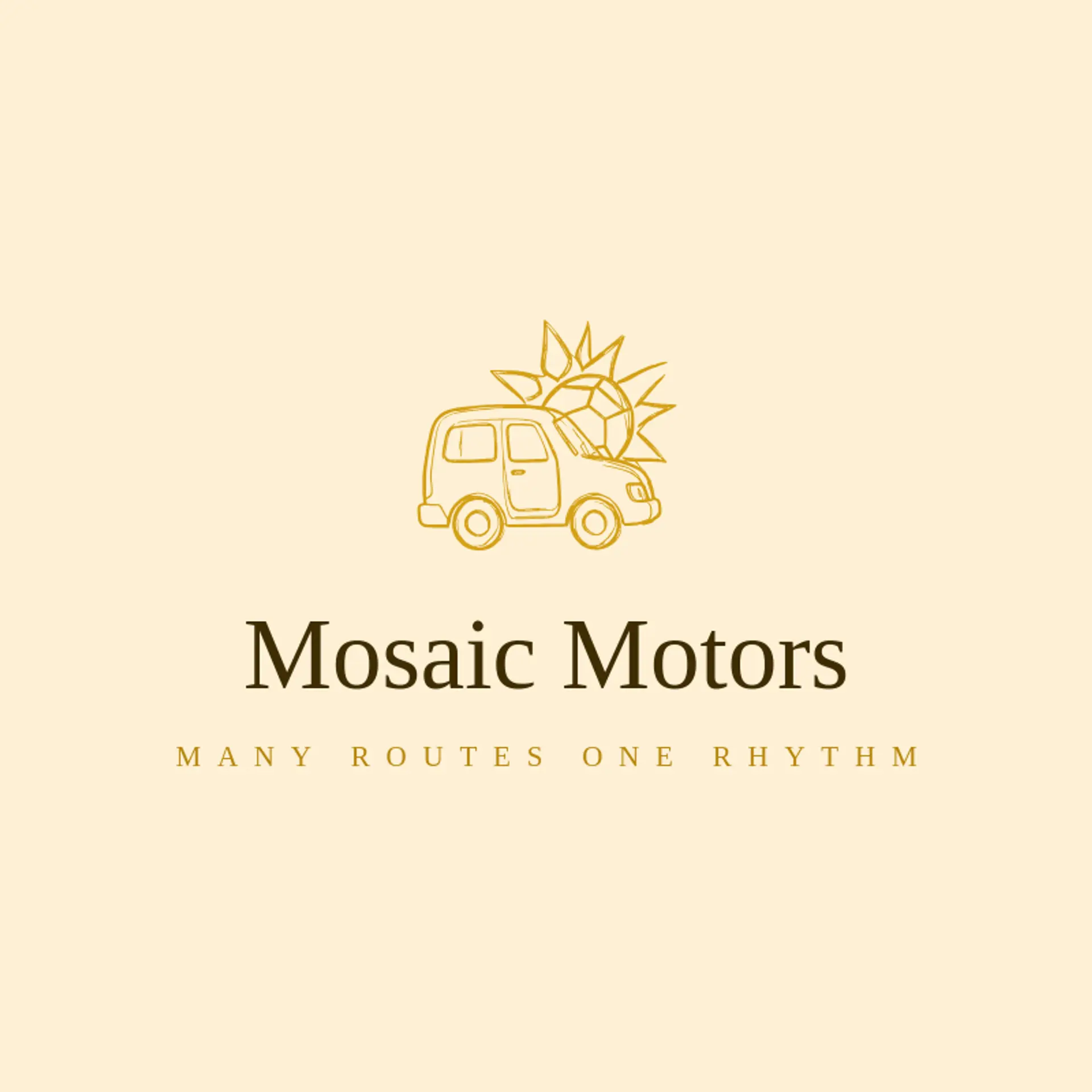 Mosaic Motors logo for transportation