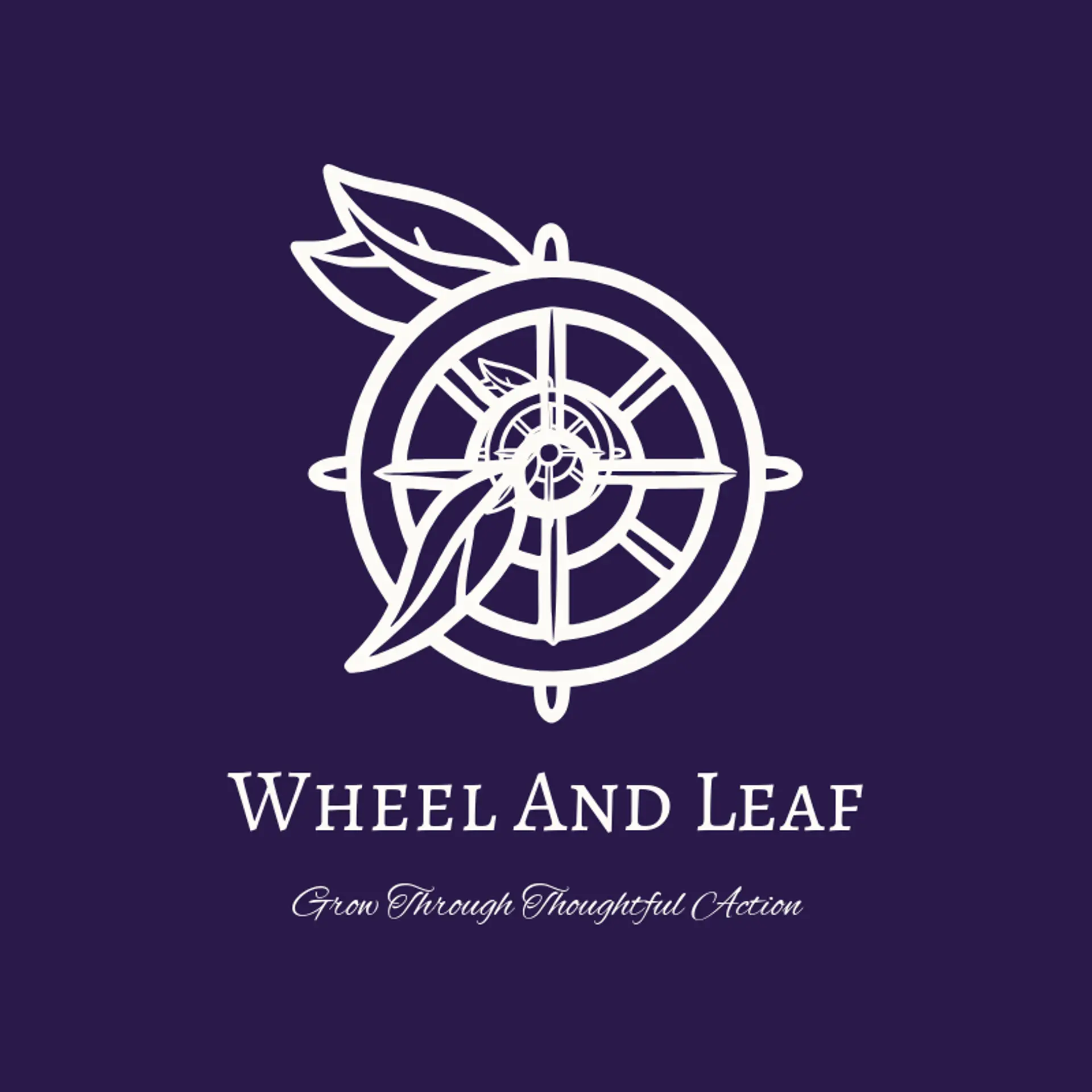 Wheel And Leaf logo for jainism