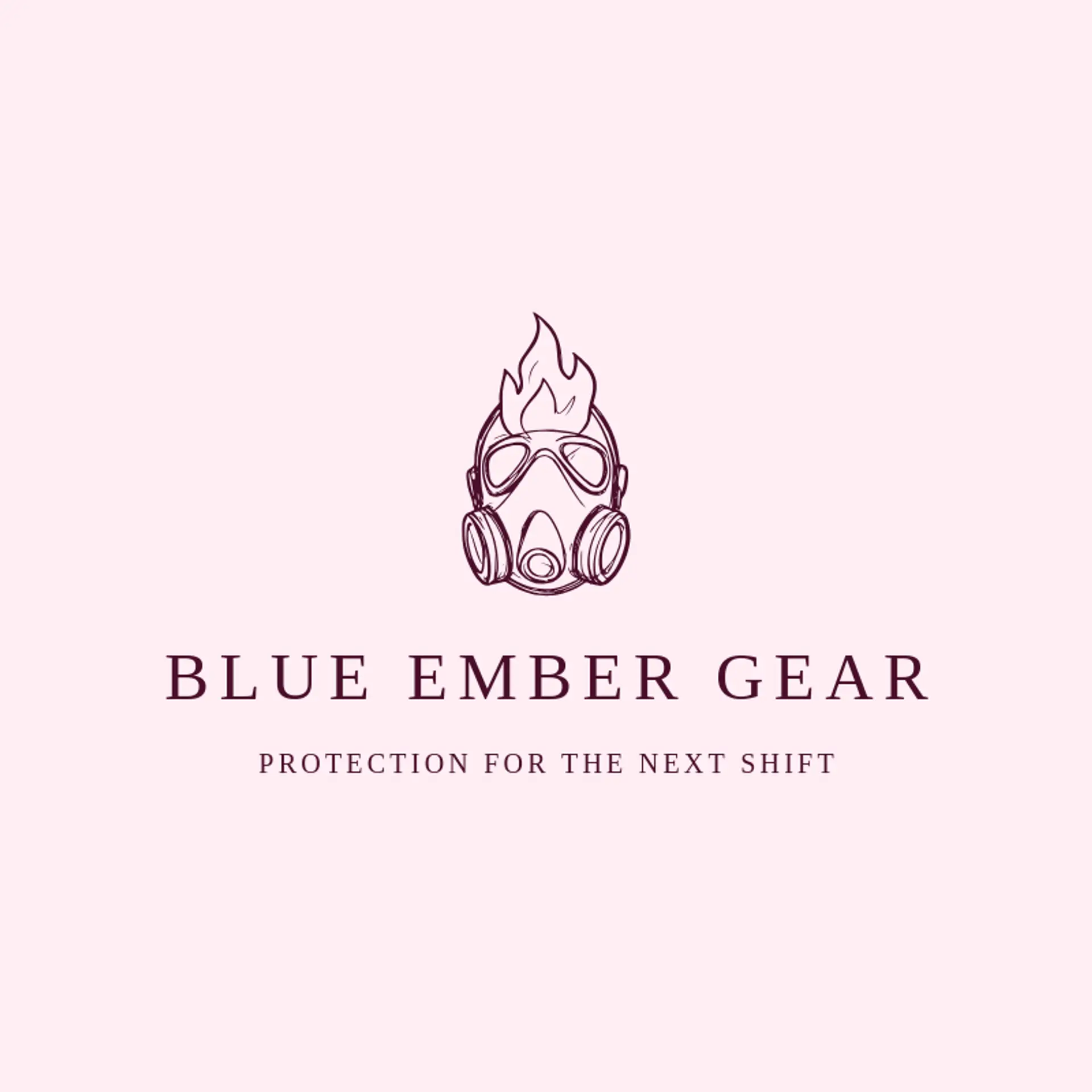 Blue Ember Gear logo for gas mask