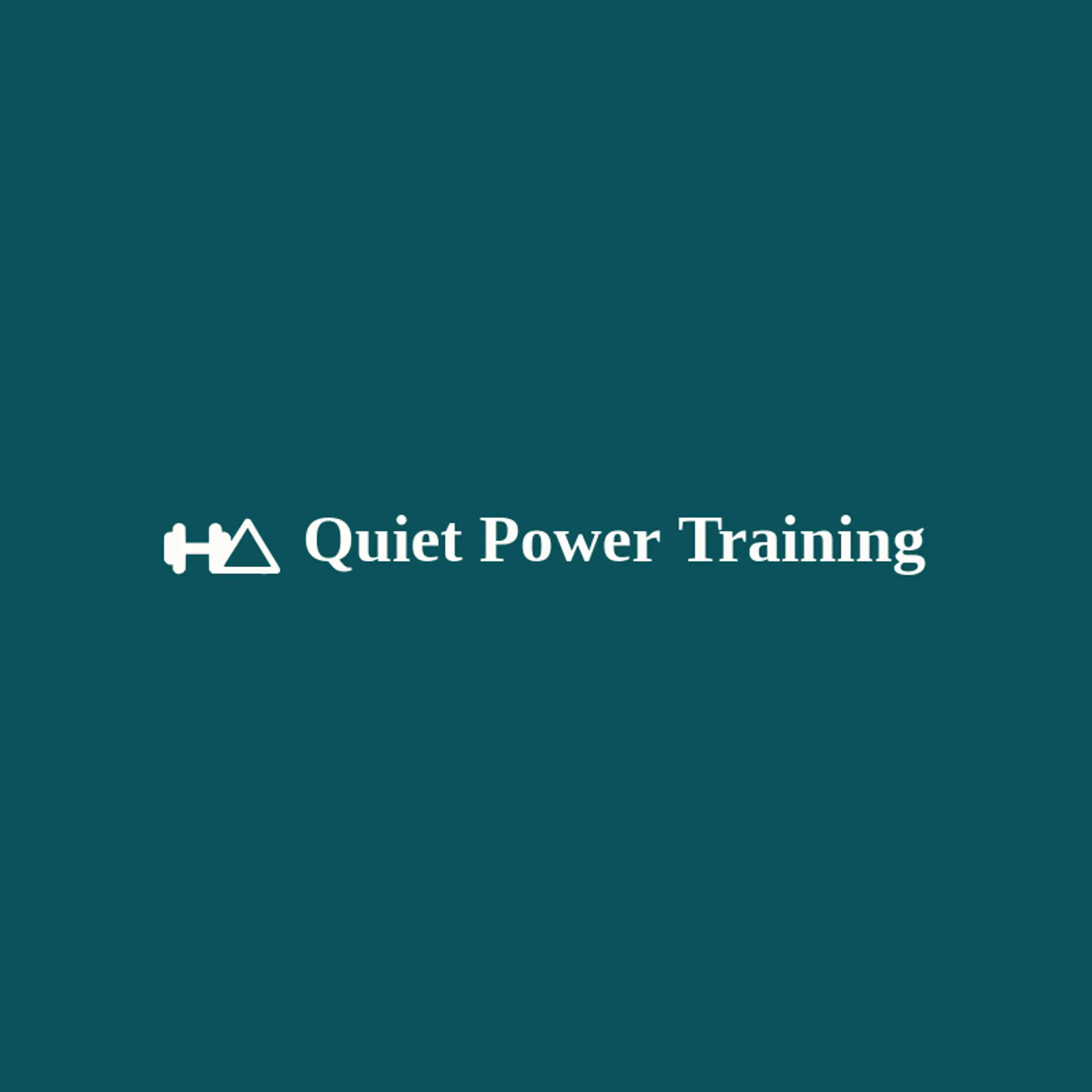 Quiet Power Training logo for dumbbell
