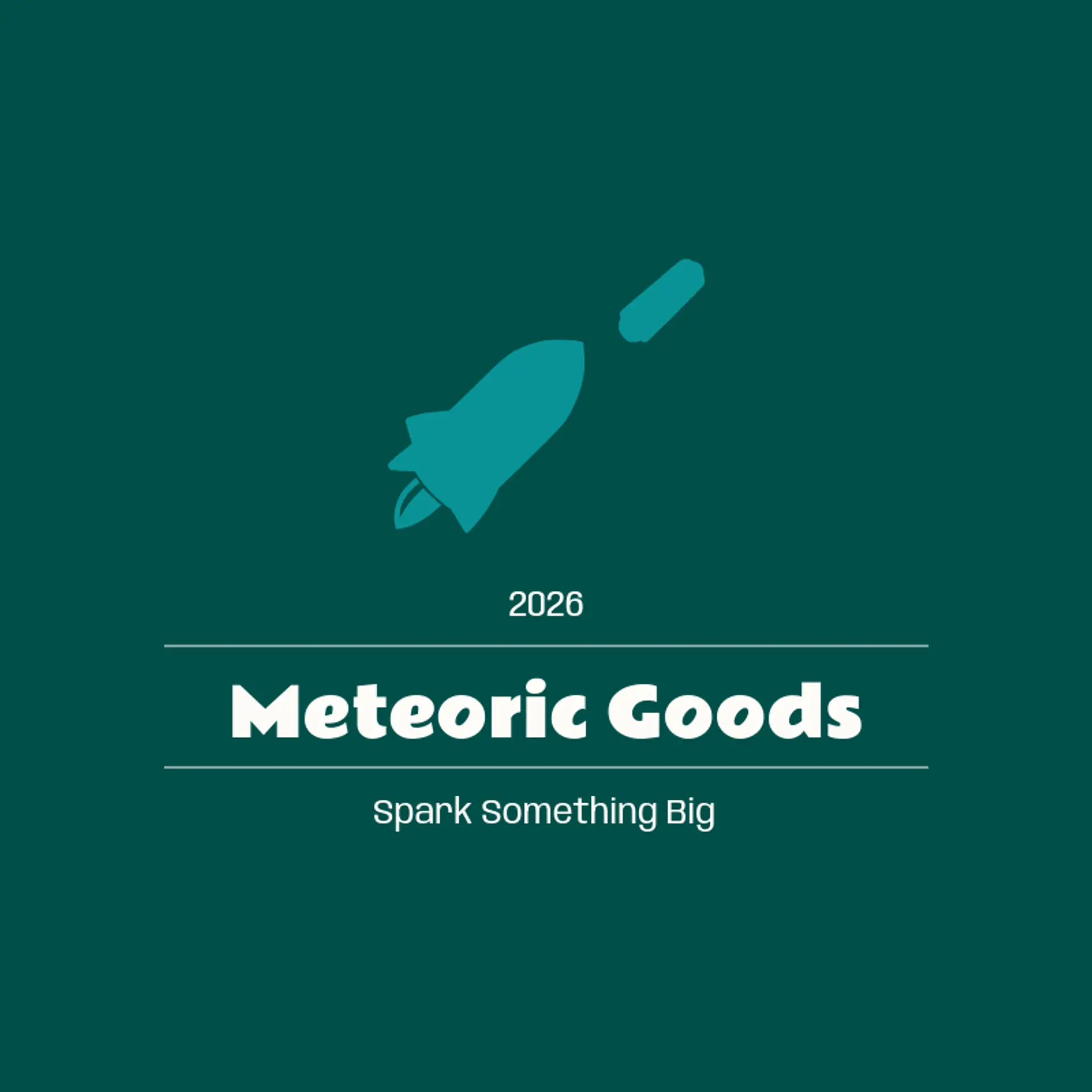 Meteoric Goods logo for rocket