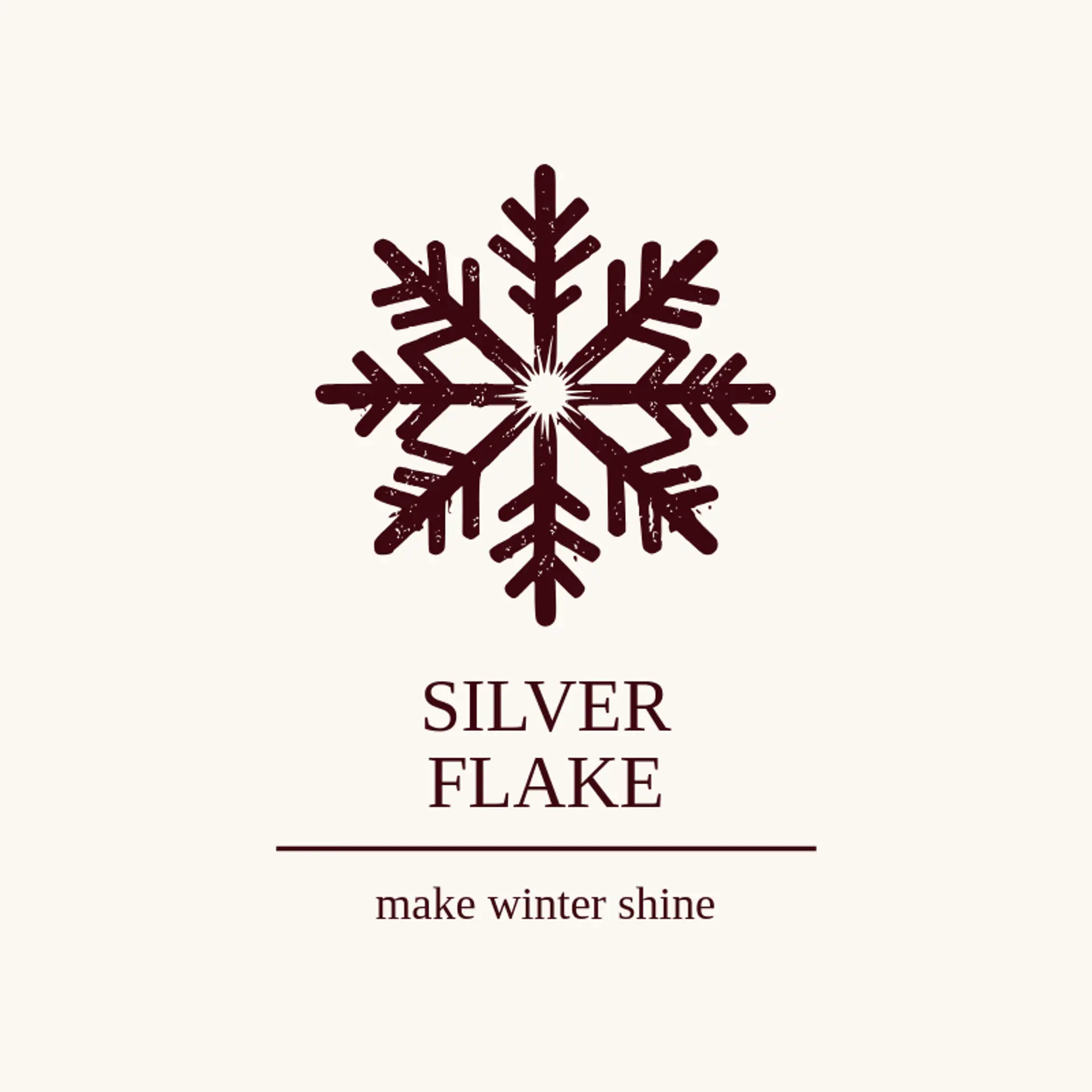 Silver Flake logo for snow