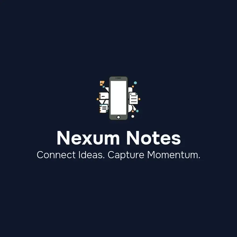 The app name Nexum Notes as a branded logo with a color icon