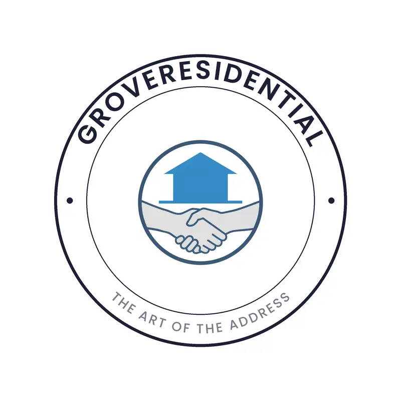 House and handshake real estate logo