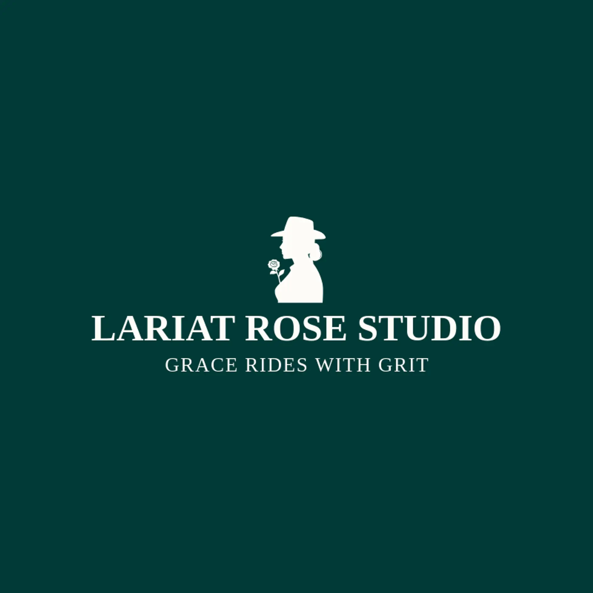 Lariat Rose Studio logo for cowgirl