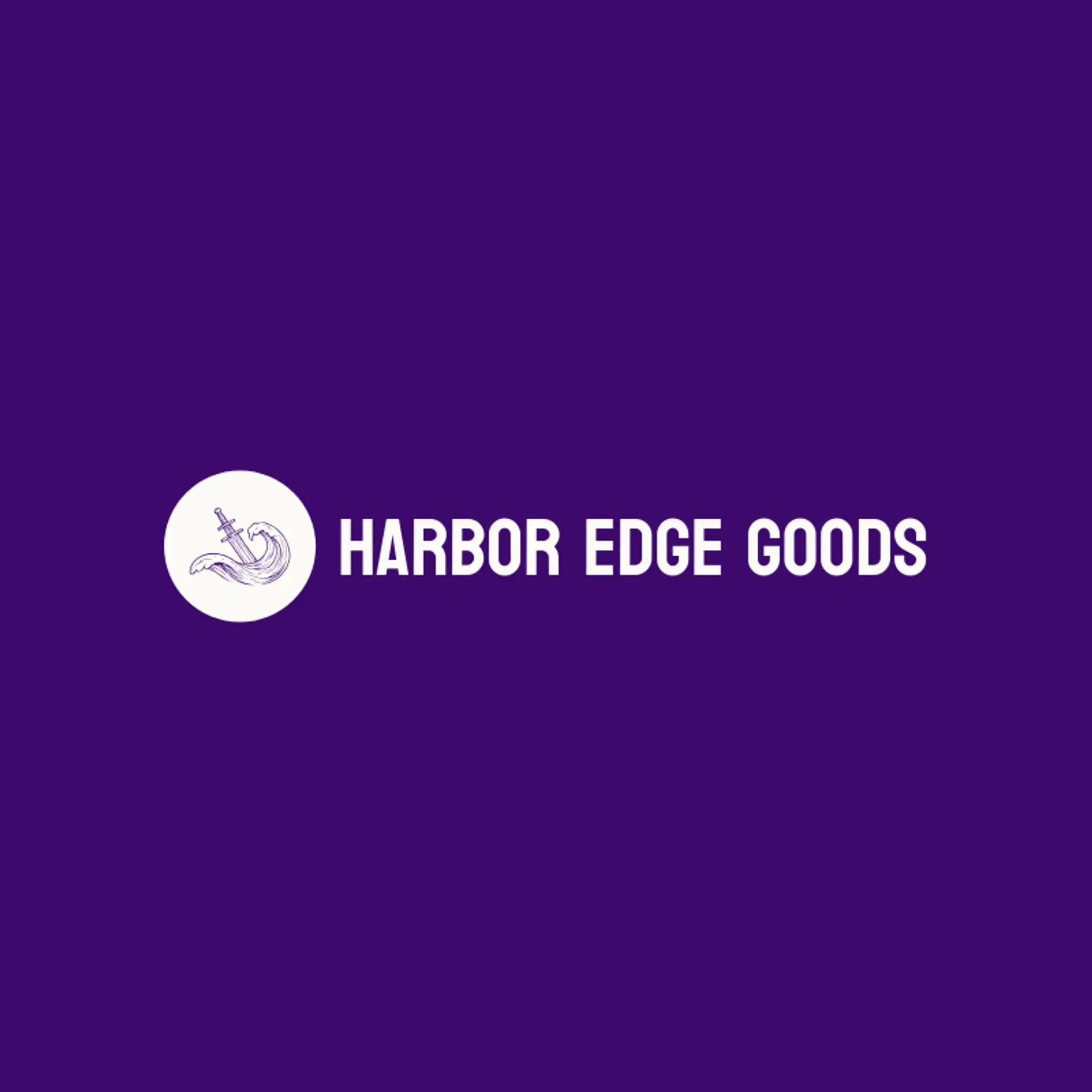 Harbor Edge Goods logo for sword