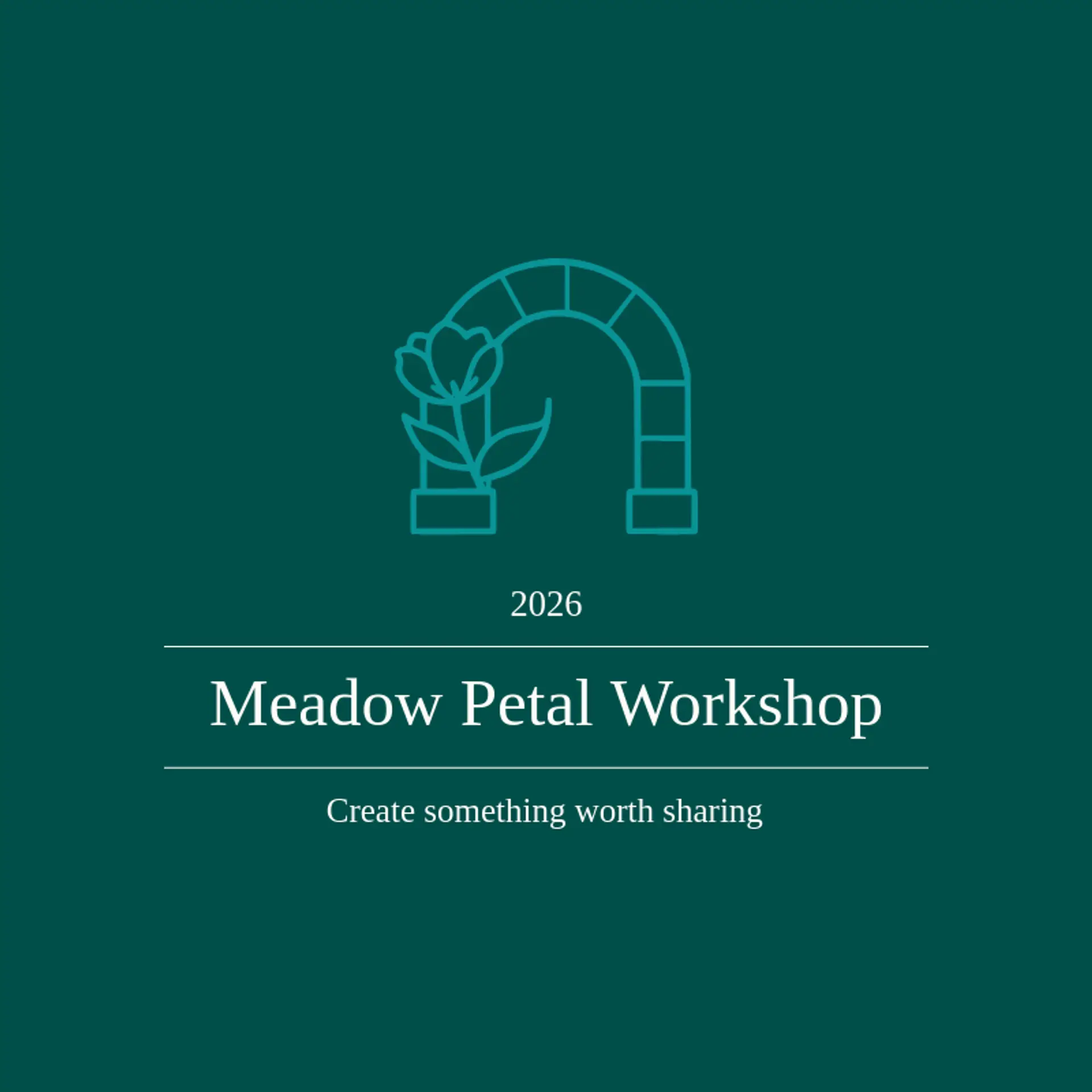 Meadow Petal Workshop logo for drawing