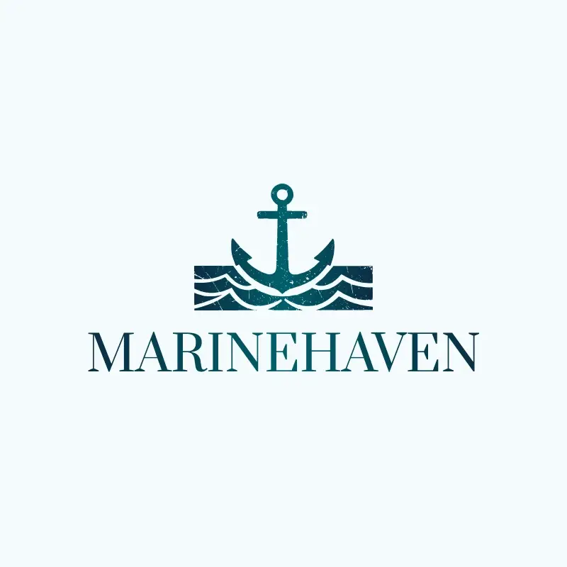 The boat name MarineHaven as a branded logo with a single color icon