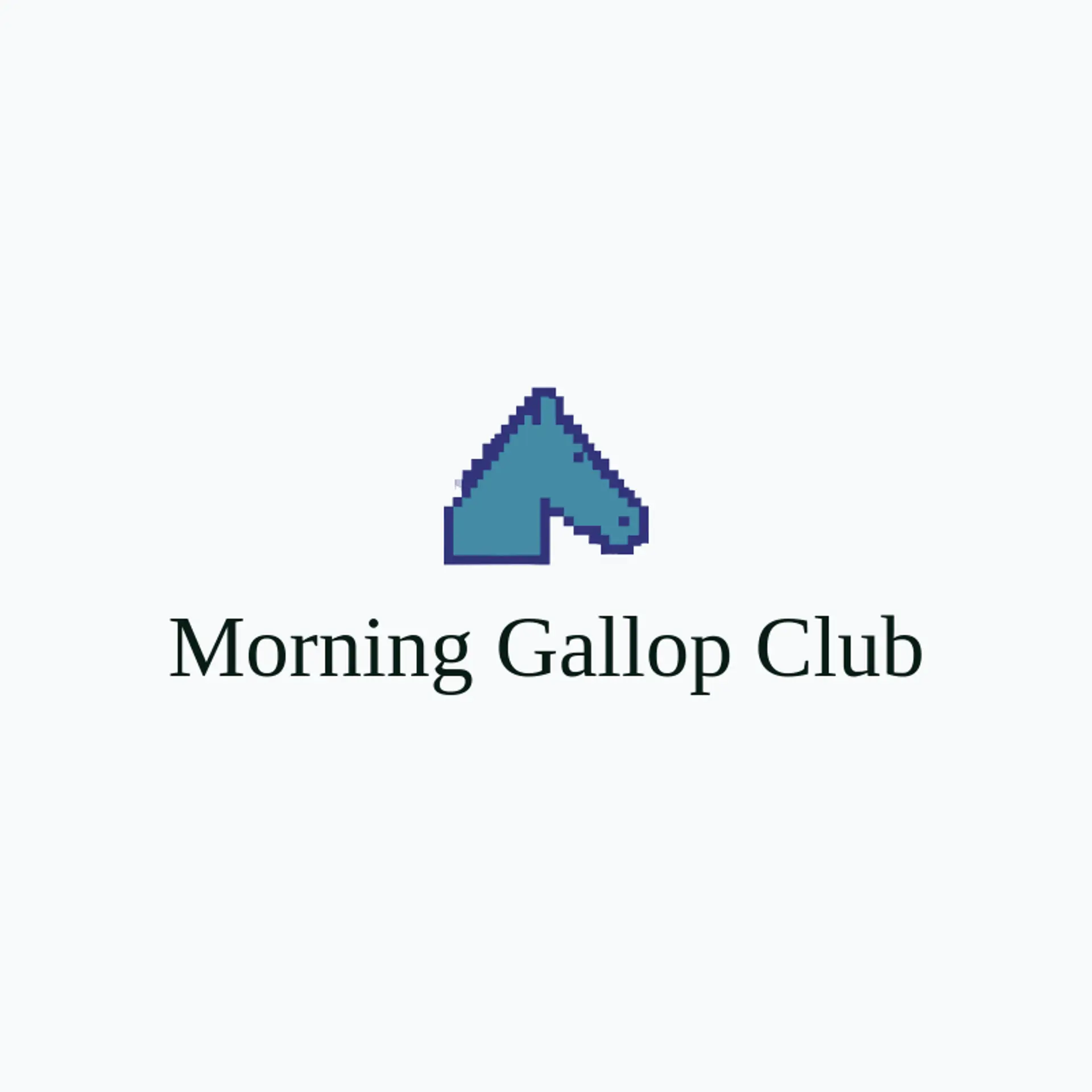 Morning Gallop Club logo for horse head