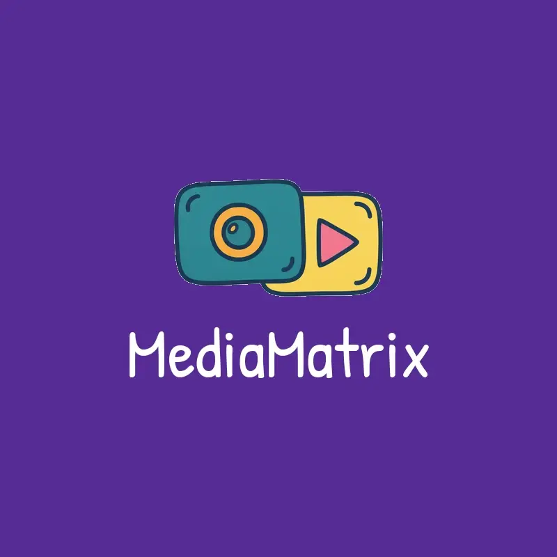 The photography name MediaMatrix as a branded logo in a playful style