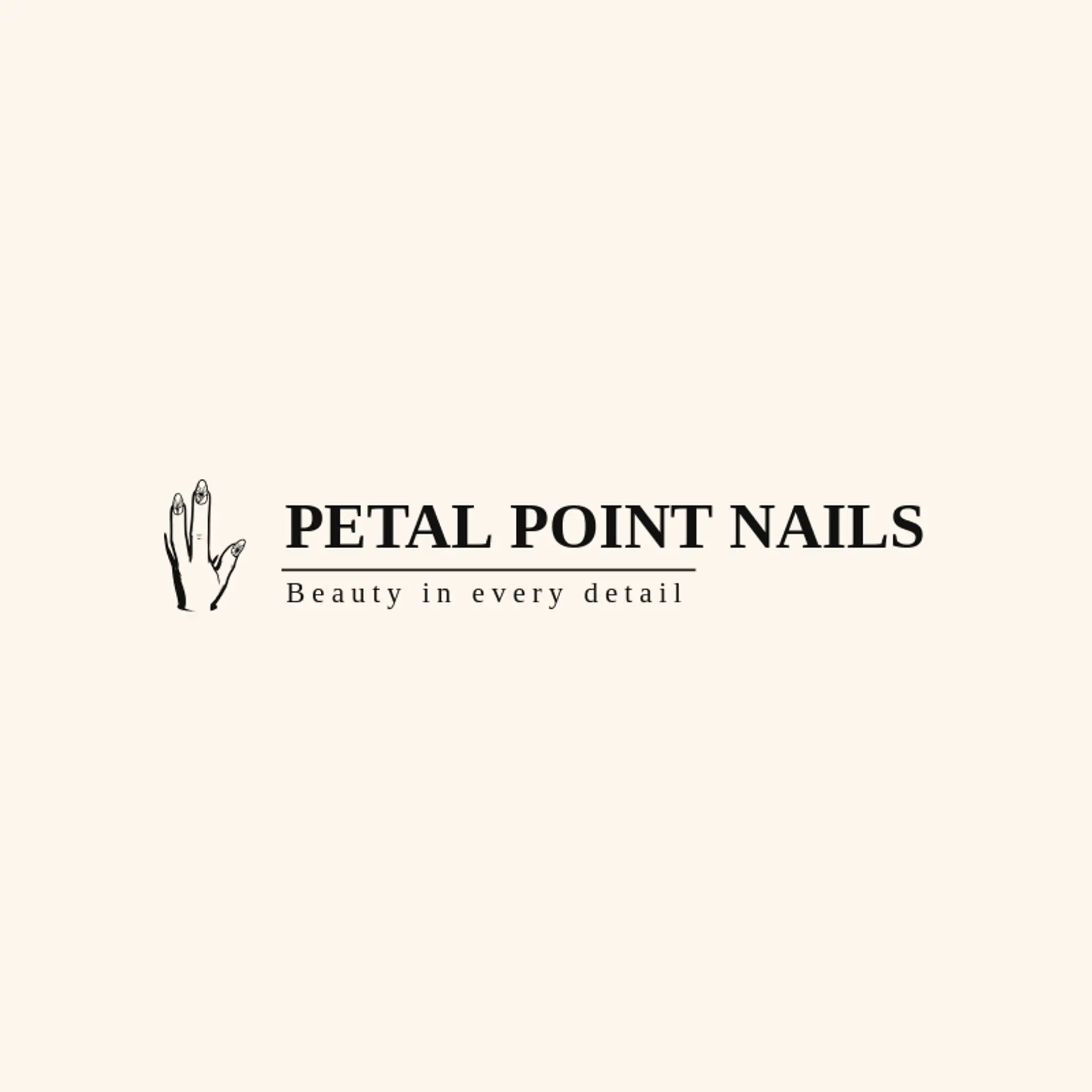 Petal Point Nails logo for nails
