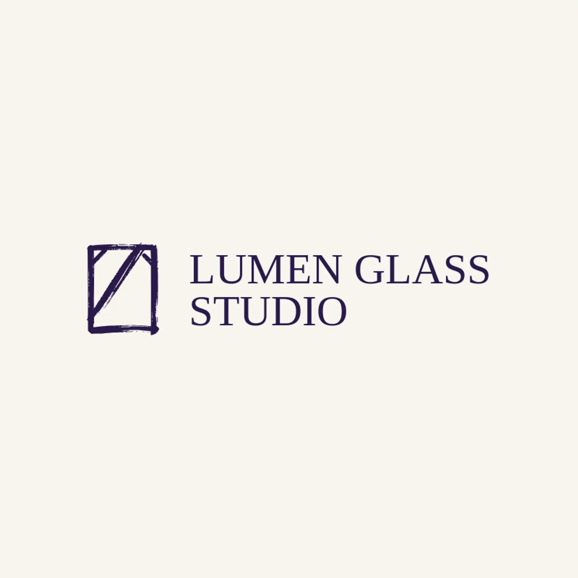 Lumen Glass Studio logo for glass