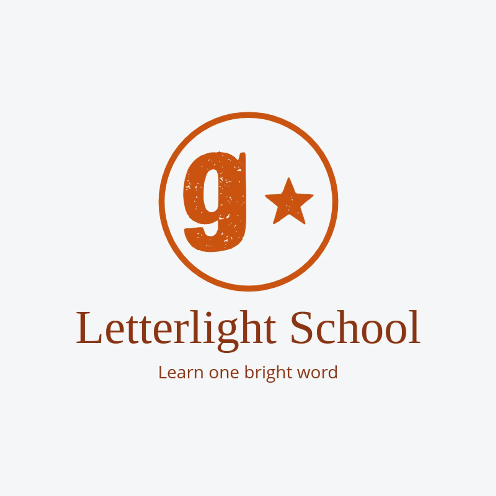 Letterlight School logo for language
