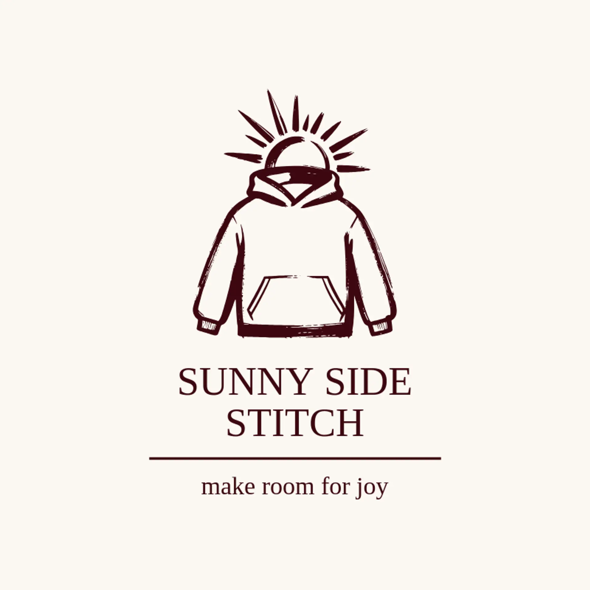 Sunny Side Stitch logo for hoodie