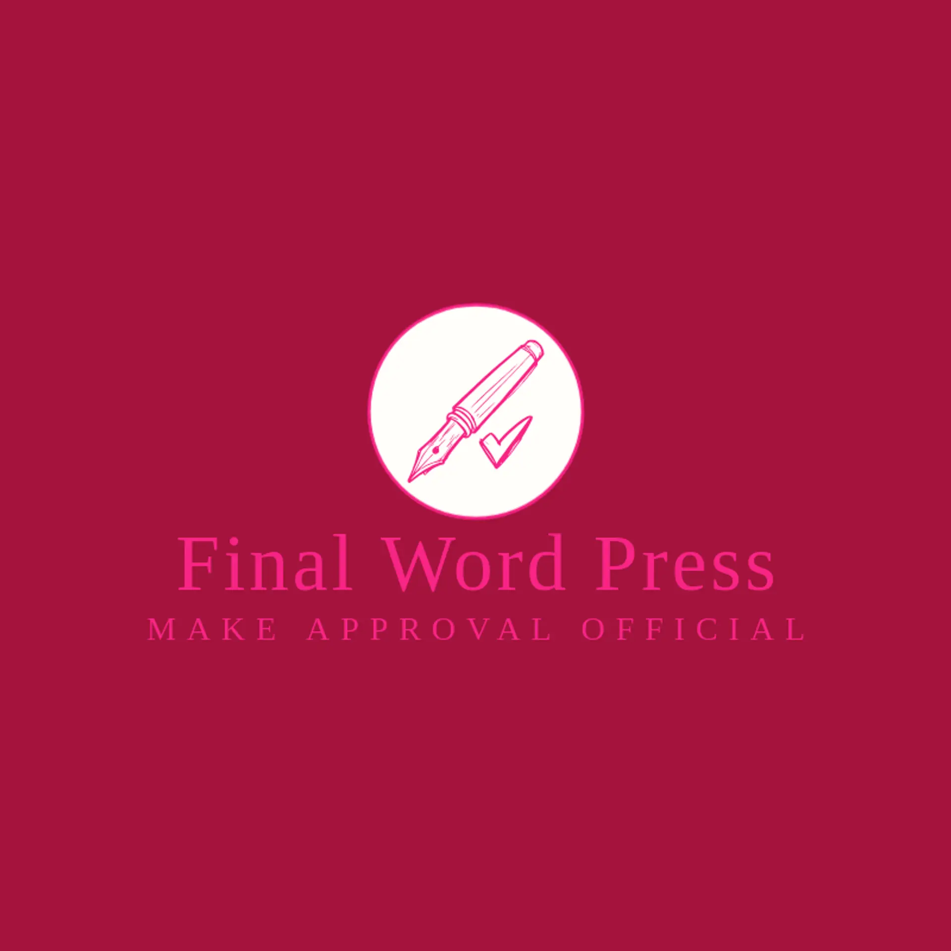 Final Word Press logo for check mark