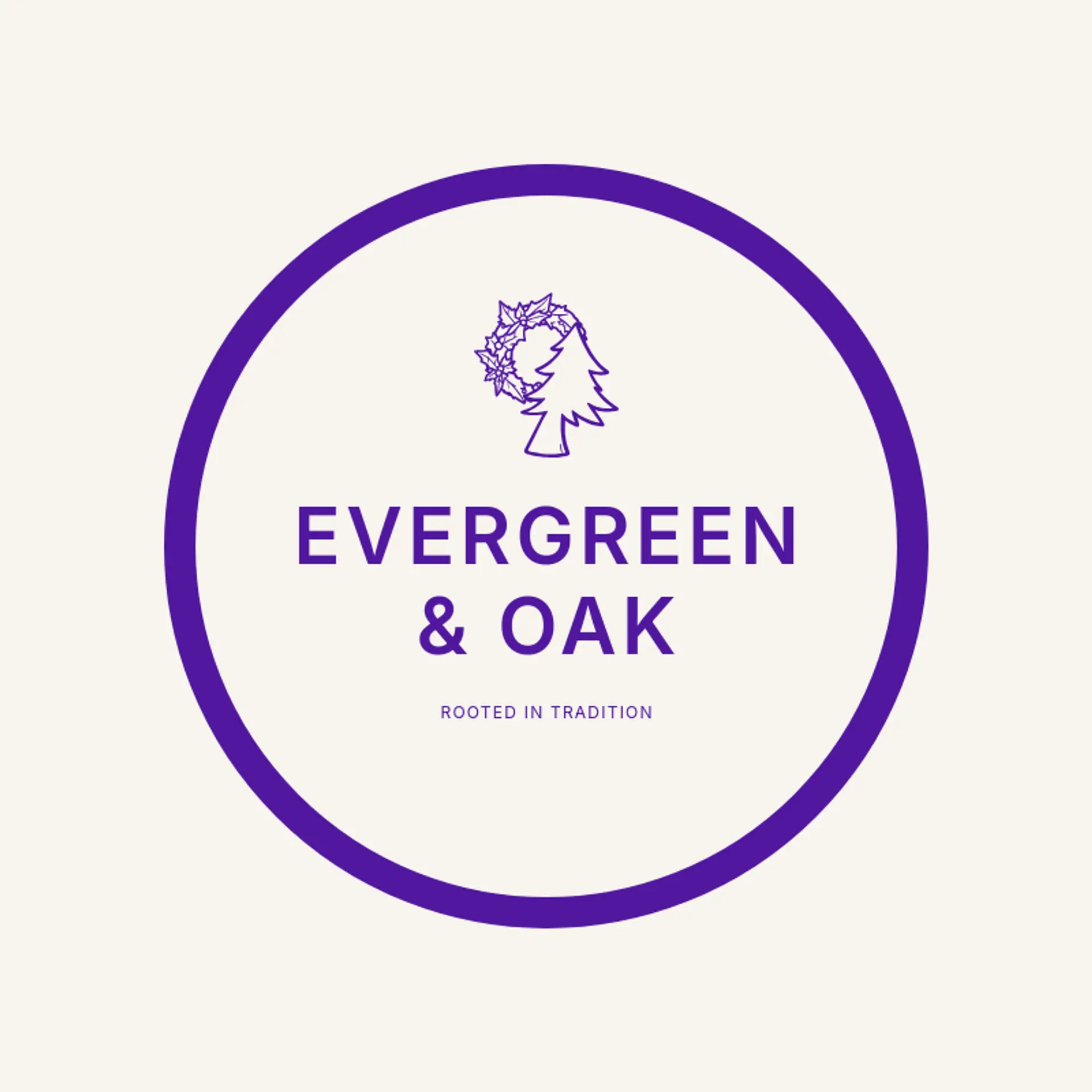 Evergreen & Oak logo for christmas tree