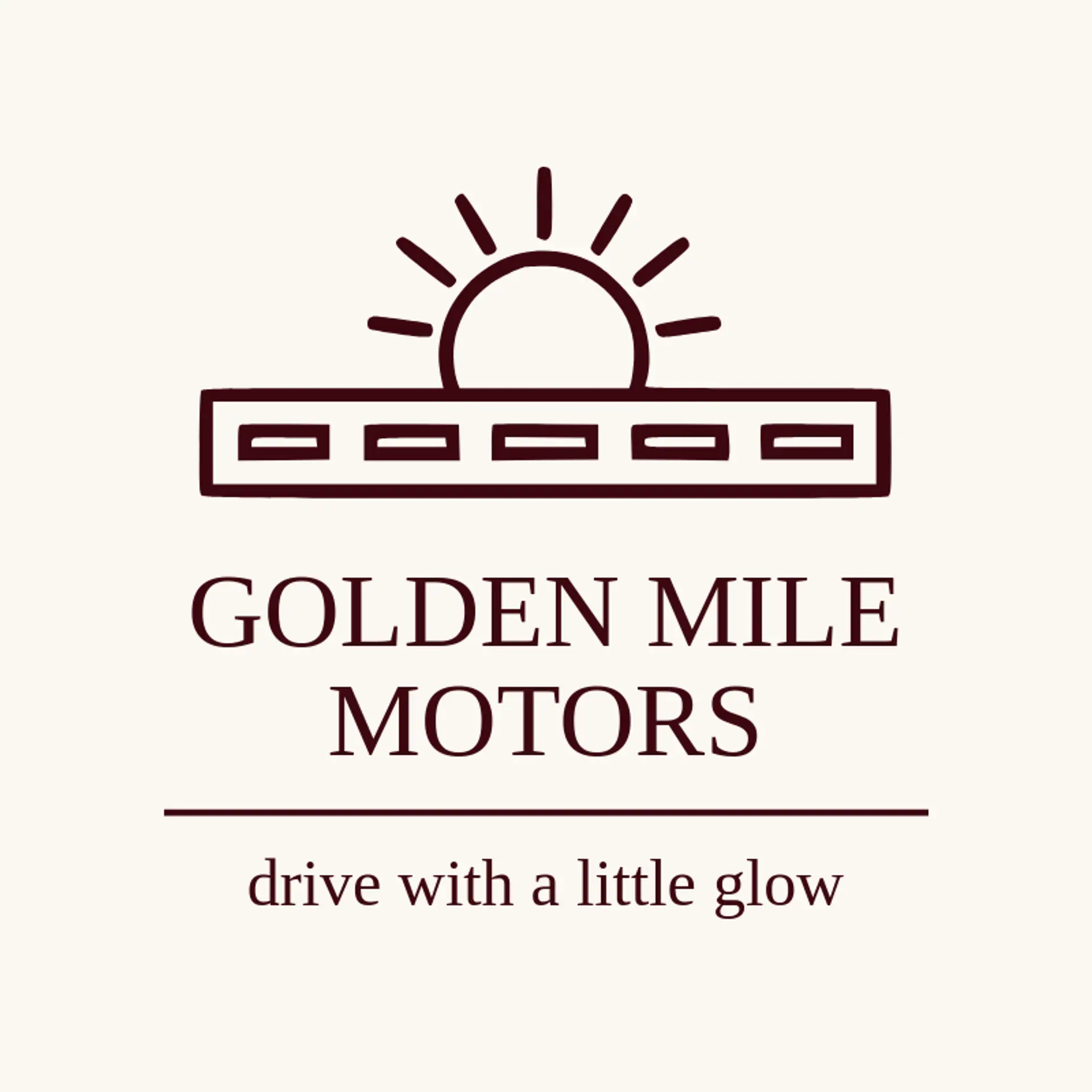 Golden Mile Motors logo for highway