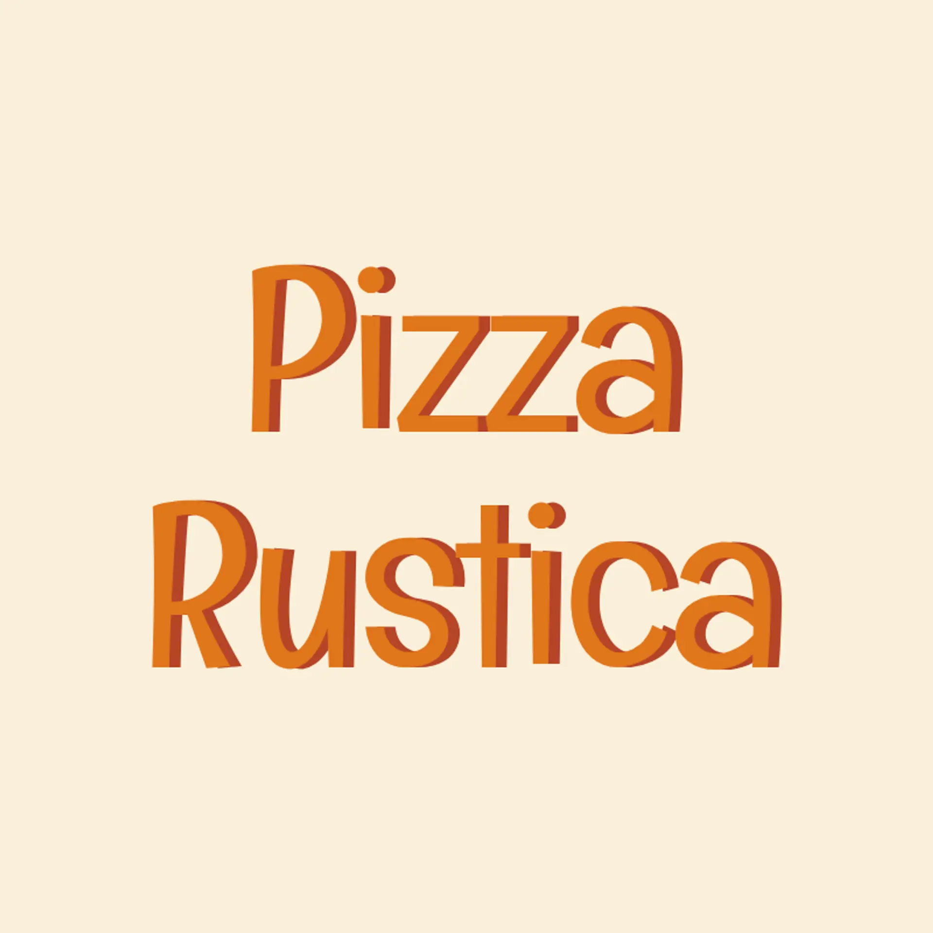 Pizza Rustica logo for pizza restaurant