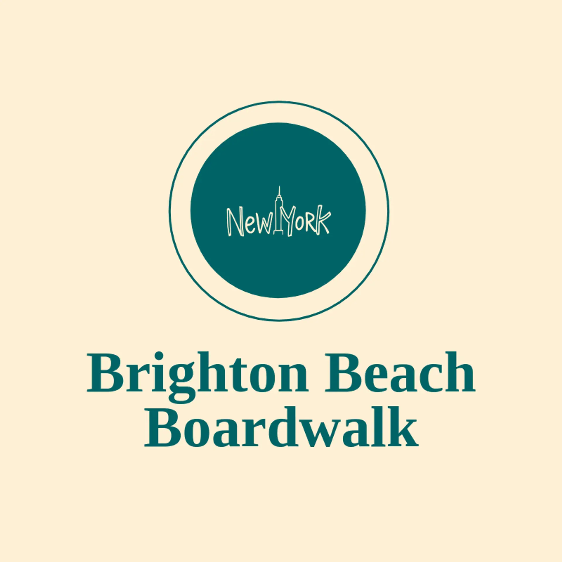 Brighton Beach Boardwalk logo for new york