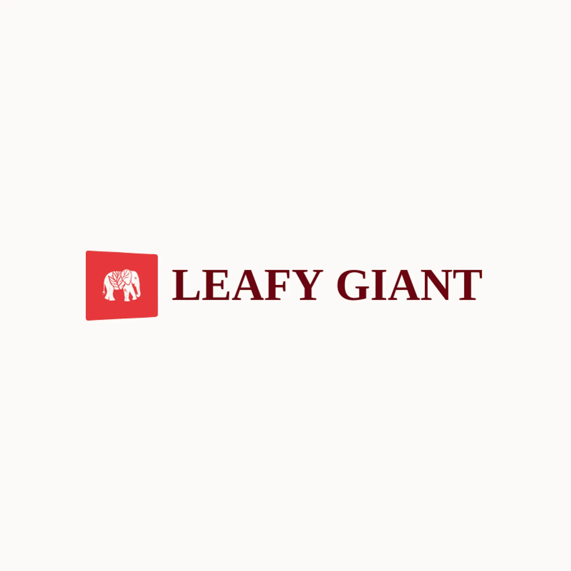 Leafy Giant logo for elephant