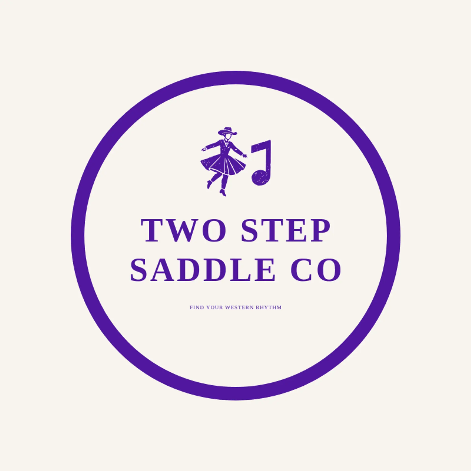 Two Step Saddle Co logo for cowgirl