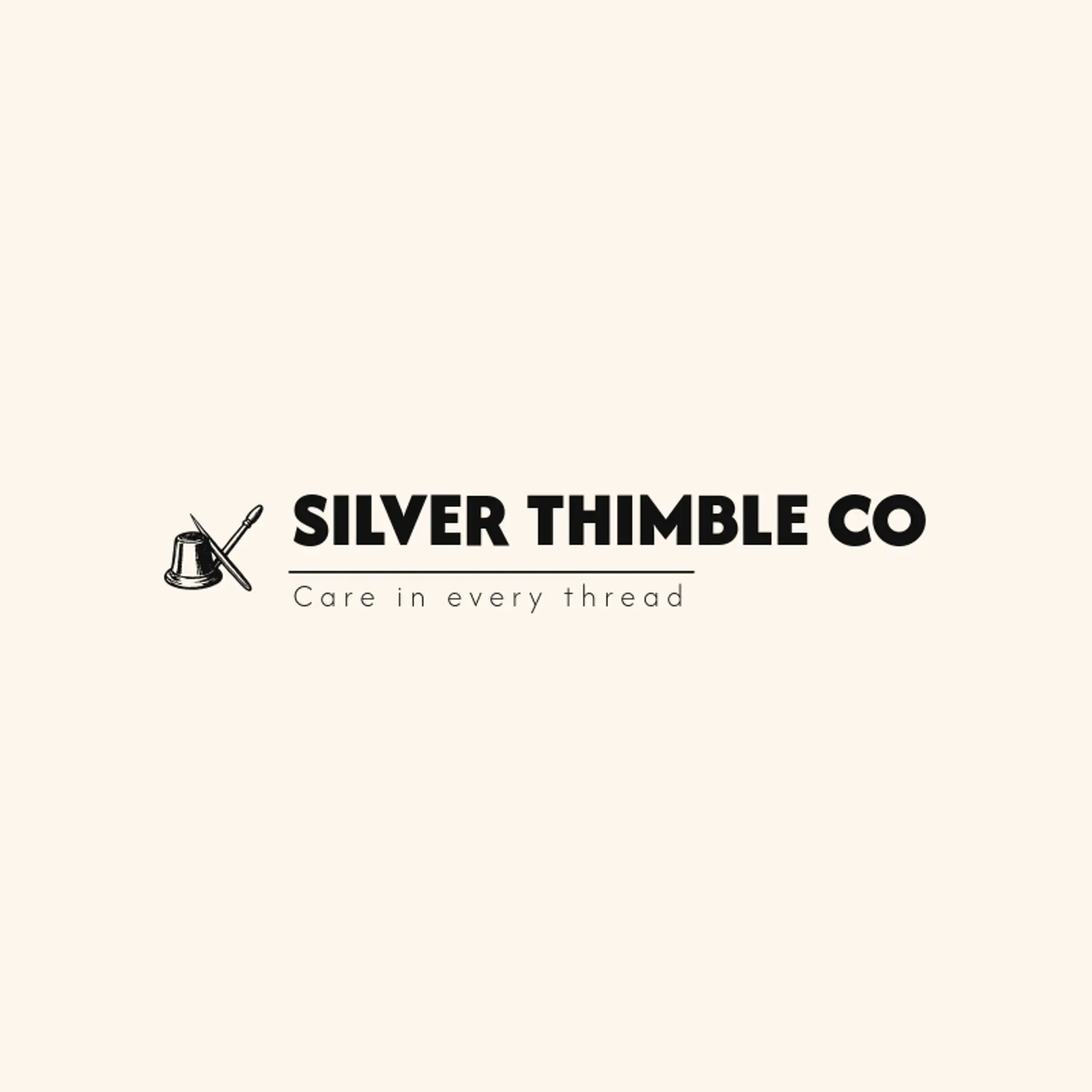 Silver Thimble Co logo for embroidery