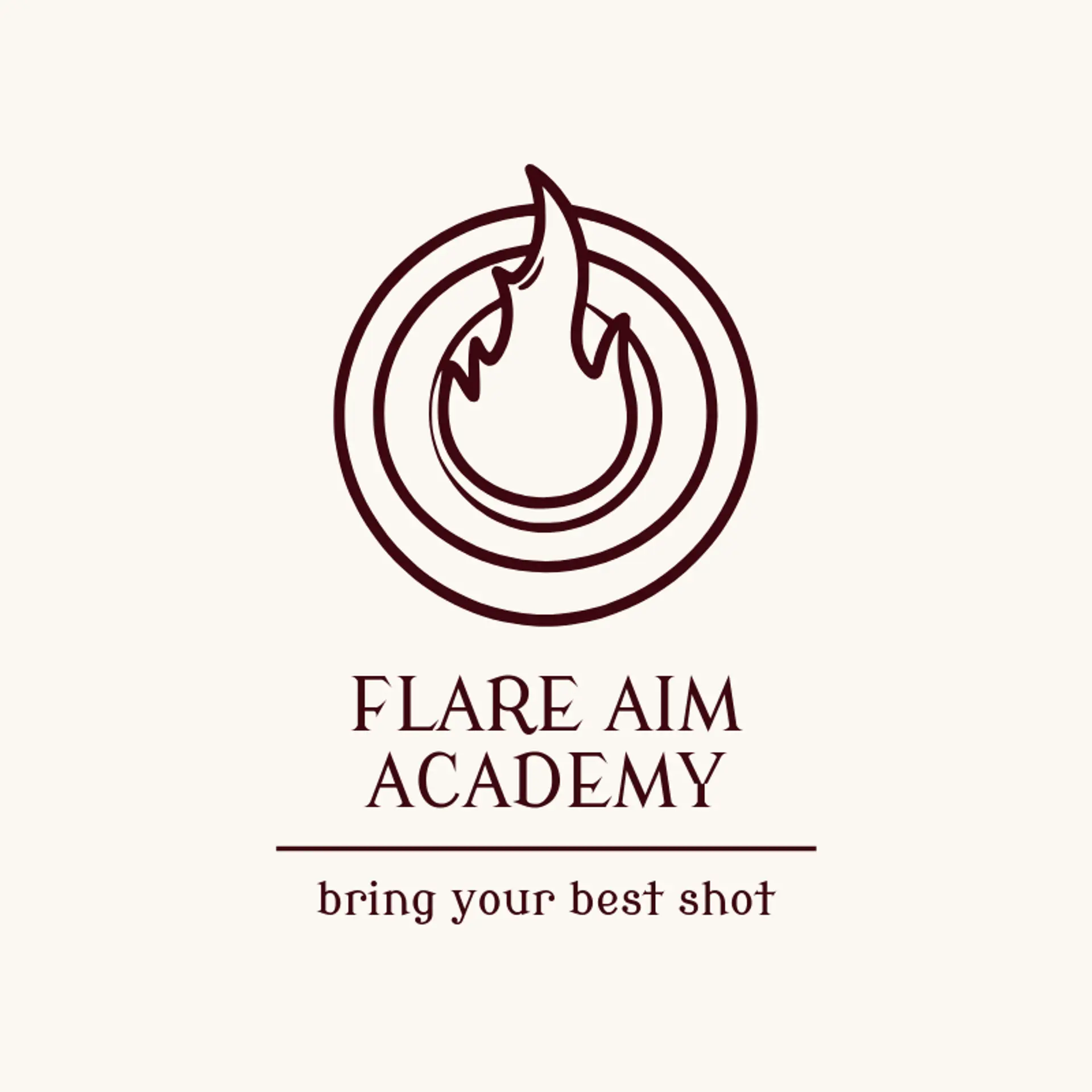 Flare Aim Academy logo for bullseye