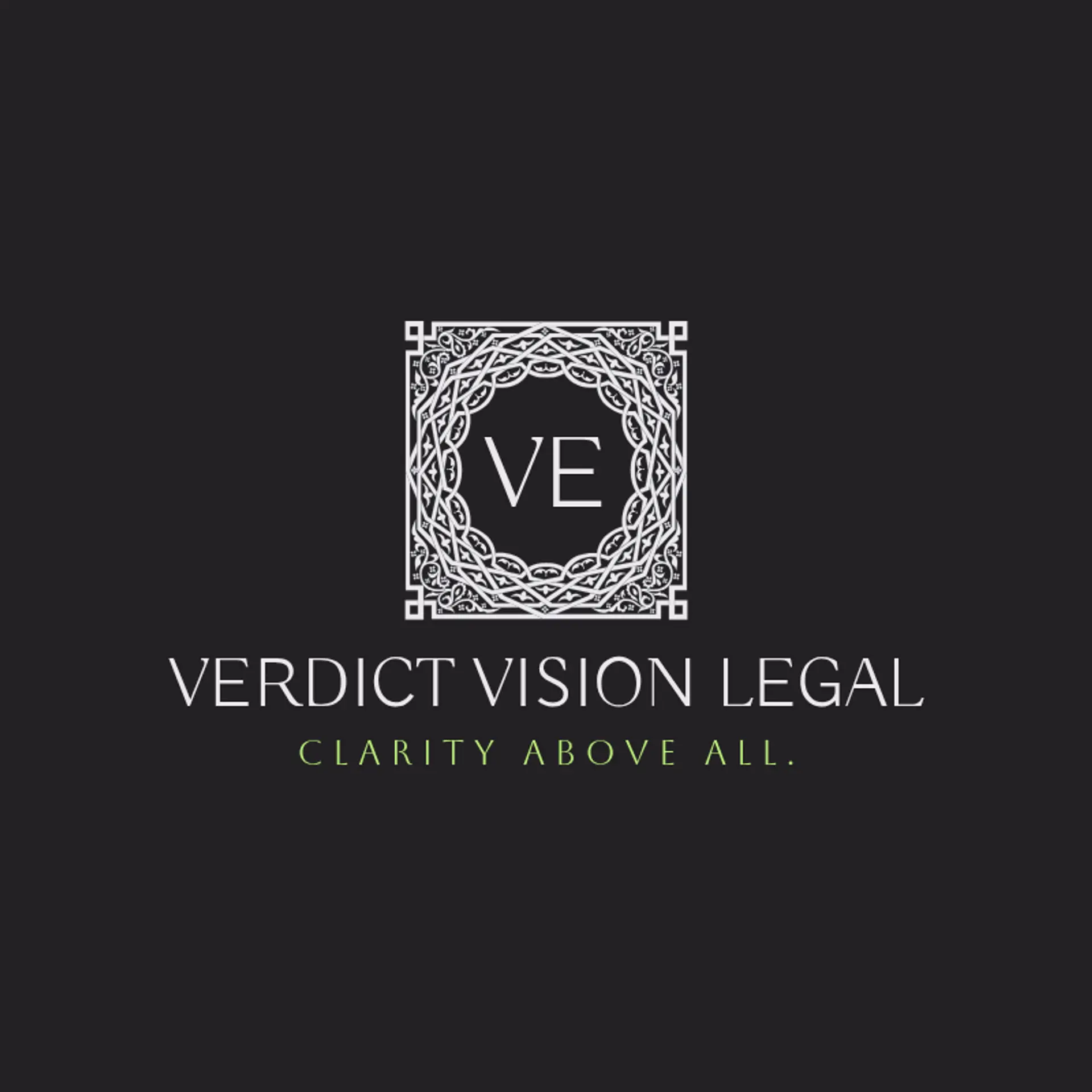 Verdict Vision Legal logo for law