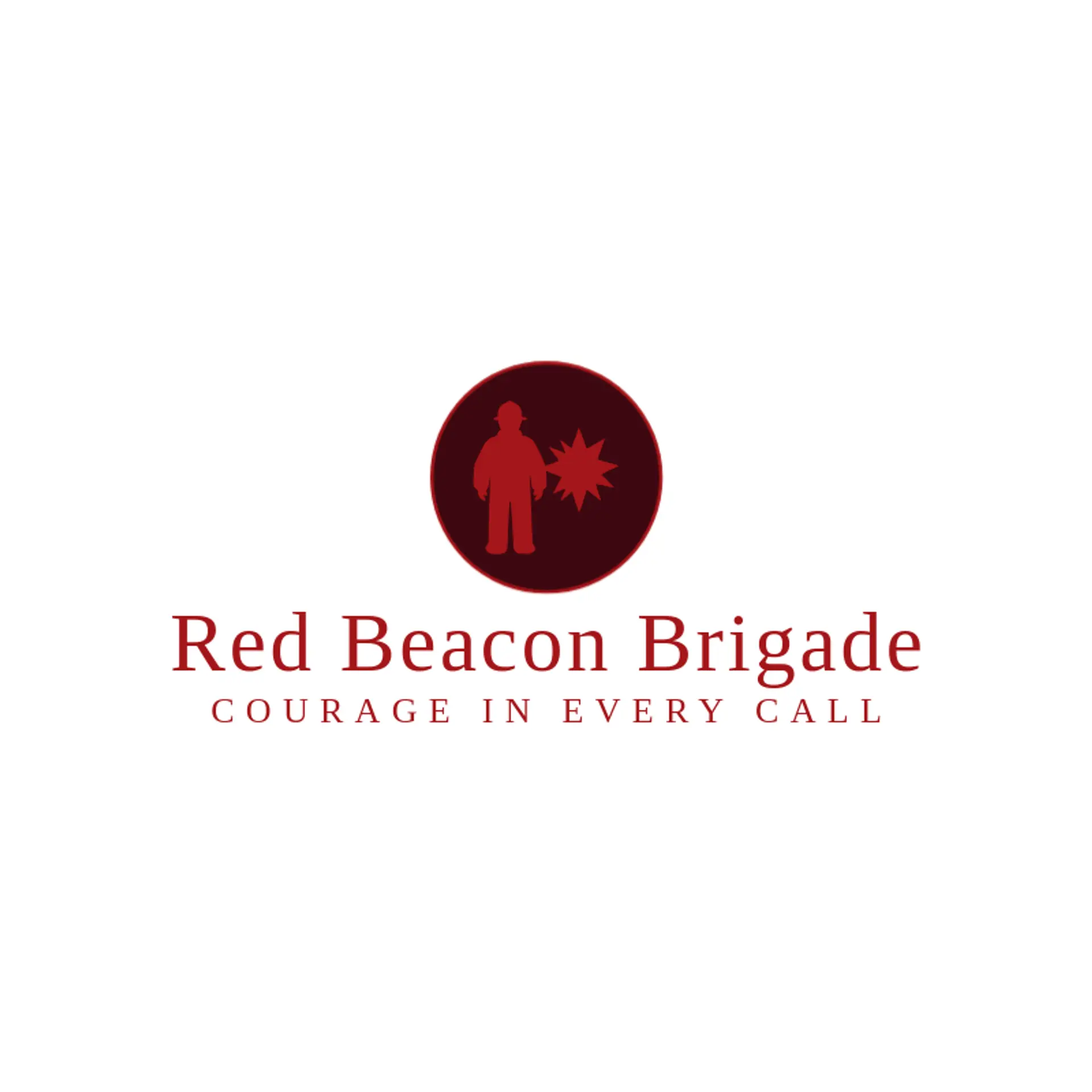 Red Beacon Brigade logo for fireman